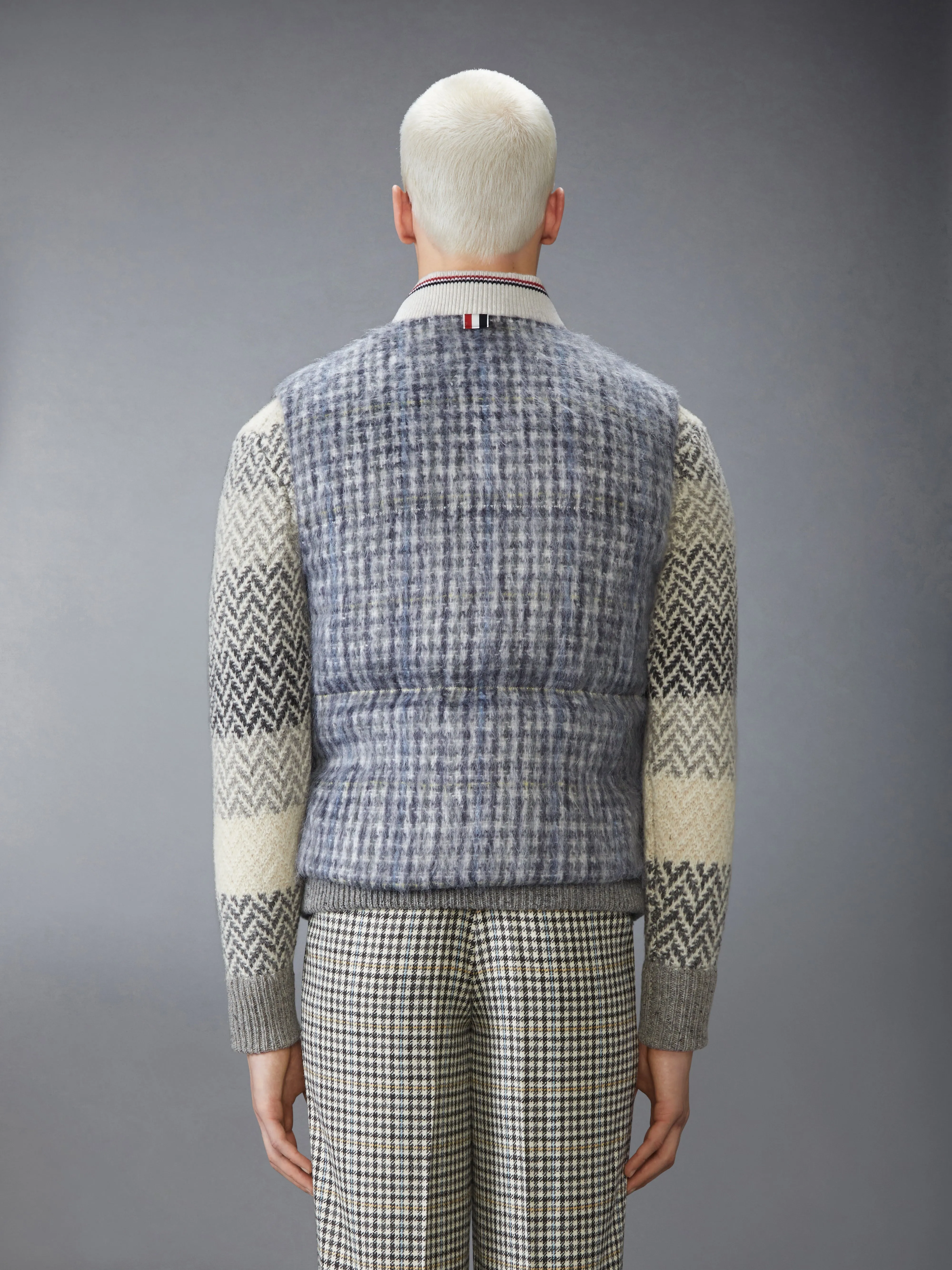 GUNCLUB CHECK HAIRY MOHAIR DOWN FILLED VEST sold by Thom Browne product image thumbnail 2