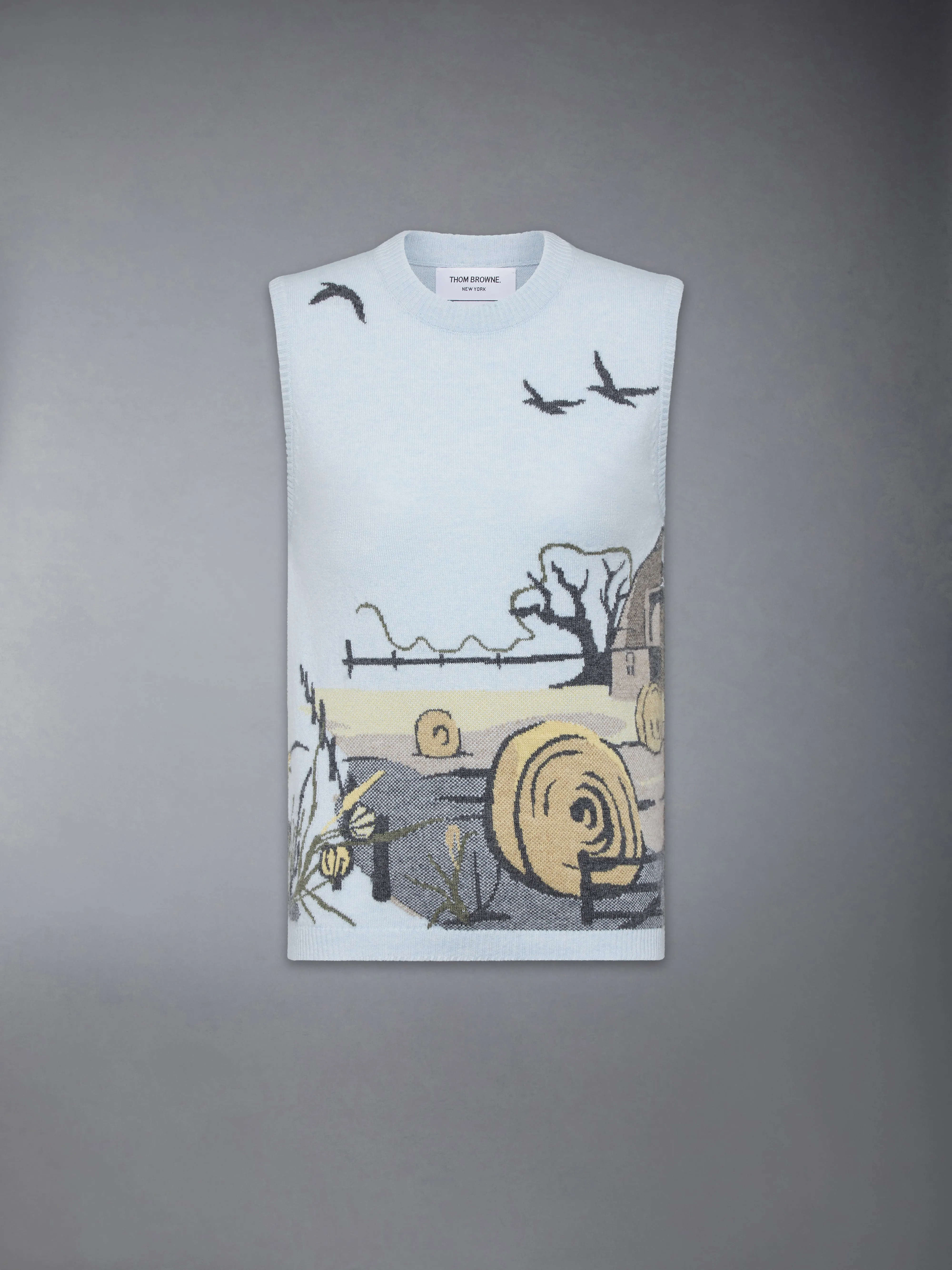 SCENIC INTARSIA CASHMERE SHELL TOP sold by Thom Browne product image thumbnail 5
