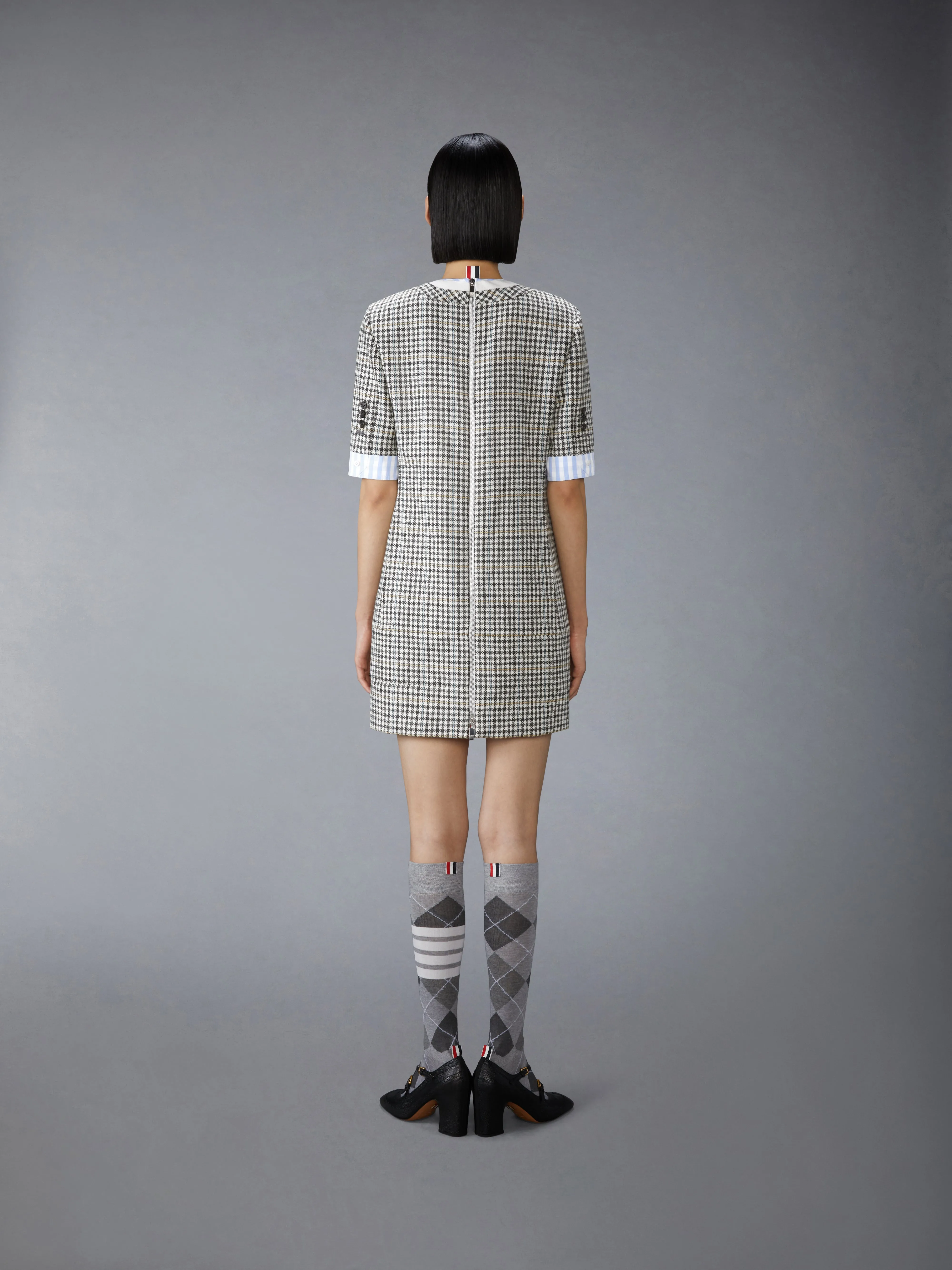 GUNCLUB CHECK HUNTING TWEED TROMPE L'OEIL DRESS sold by Thom Browne product image thumbnail 3