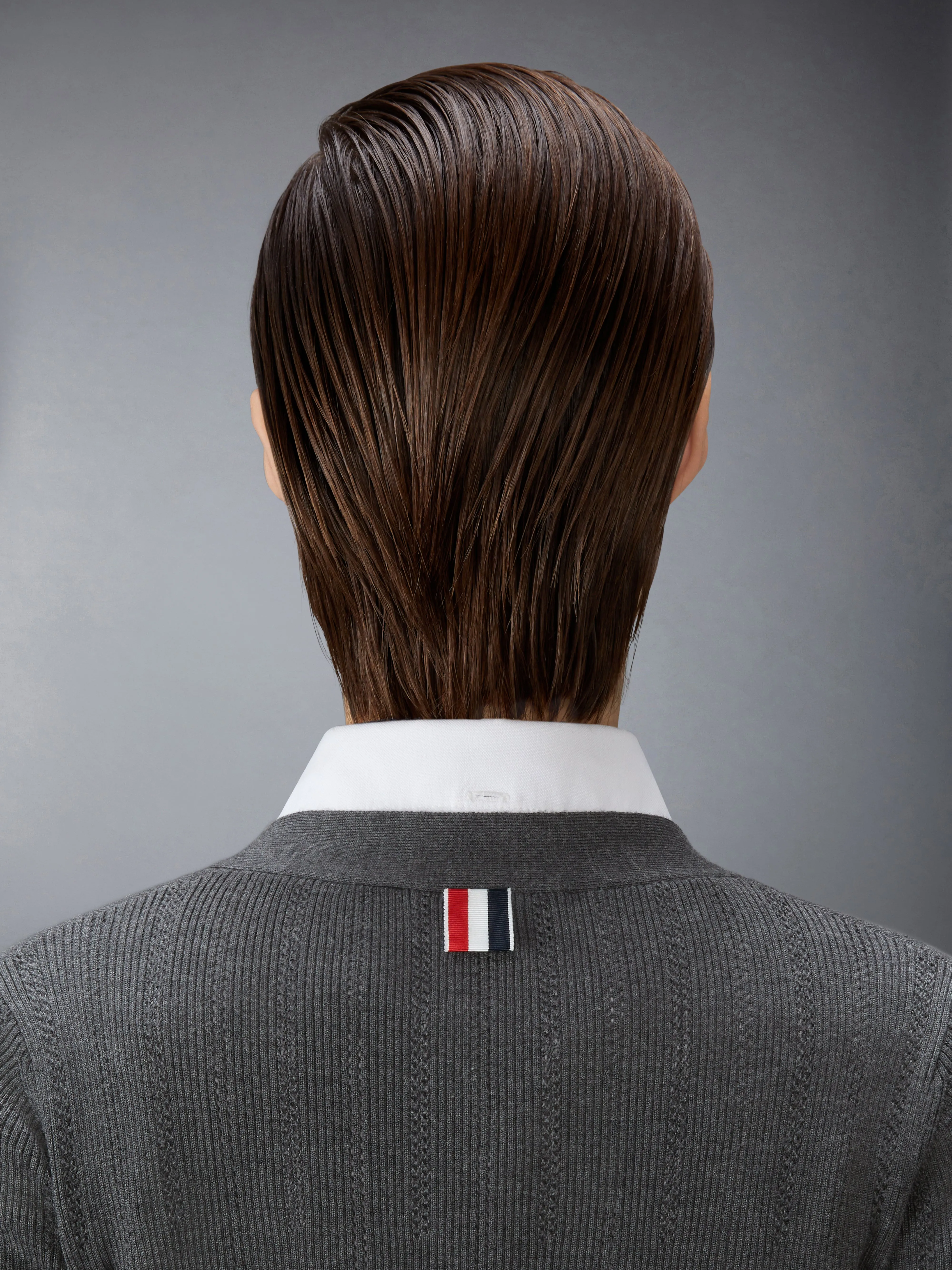 WOOL SILK POINTELLE V NECK CARDIGAN sold by Thom Browne product image thumbnail 5