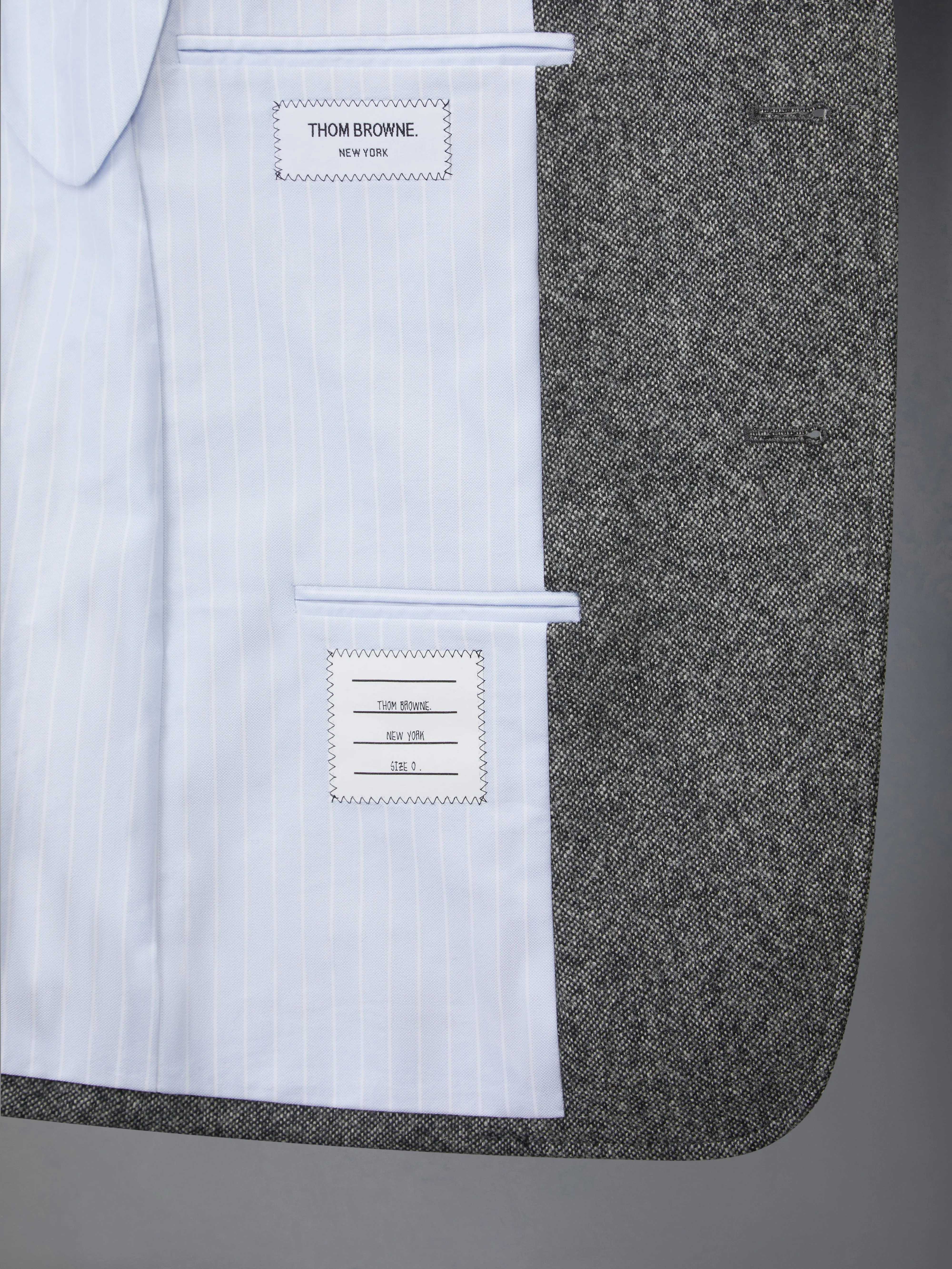 SOLID DONEGAL TWEED FISHERMAN SHAWL SPORTCOAT sold by Thom Browne product image thumbnail 4