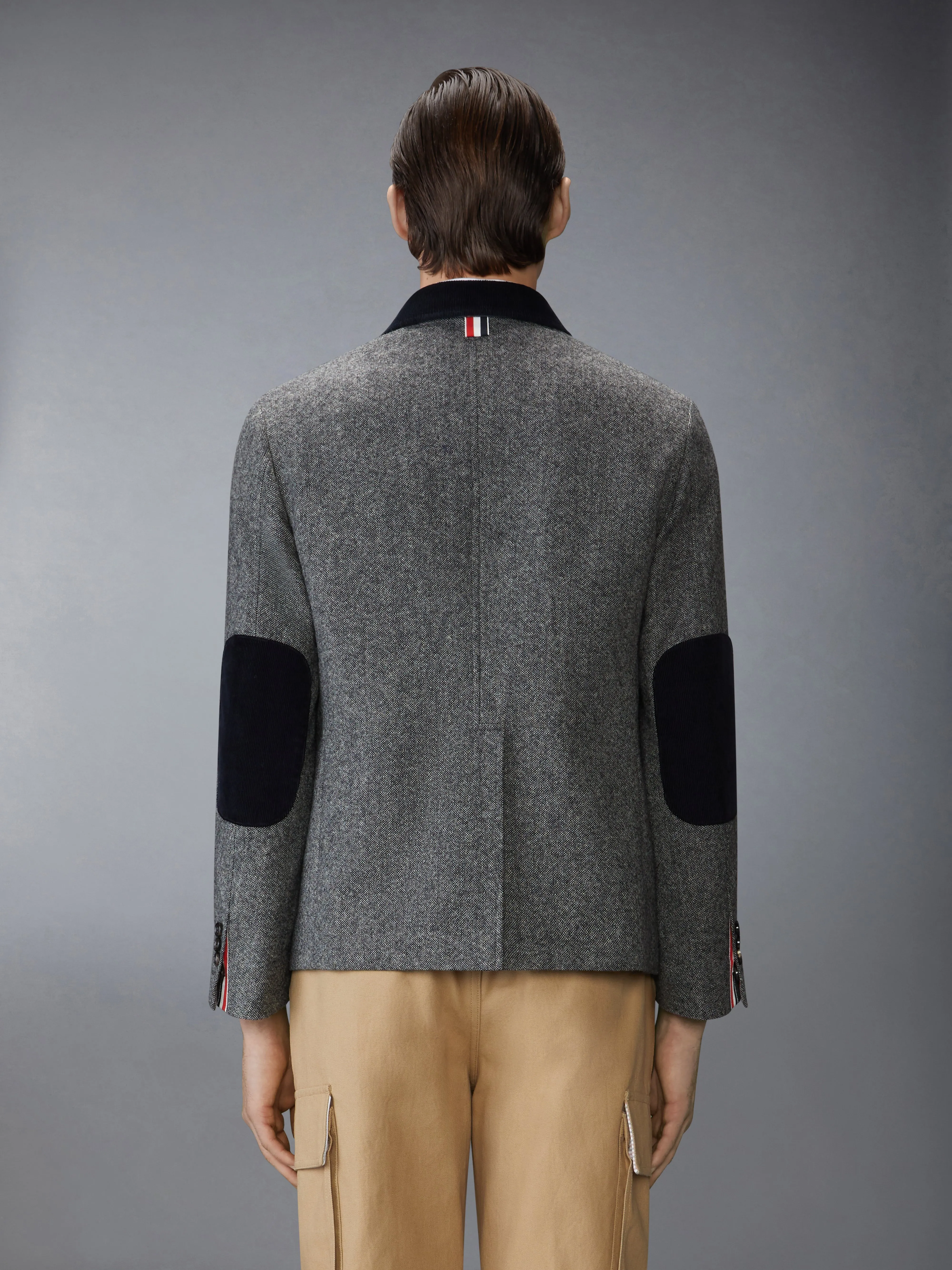 SOLID DONEGAL TWEED FISHERMAN SHAWL SPORTCOAT sold by Thom Browne product image thumbnail 2