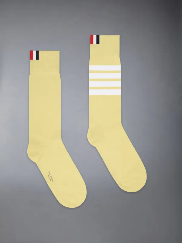 COTTON 4-BAR MID CALF SOCK sold by Thom Browne