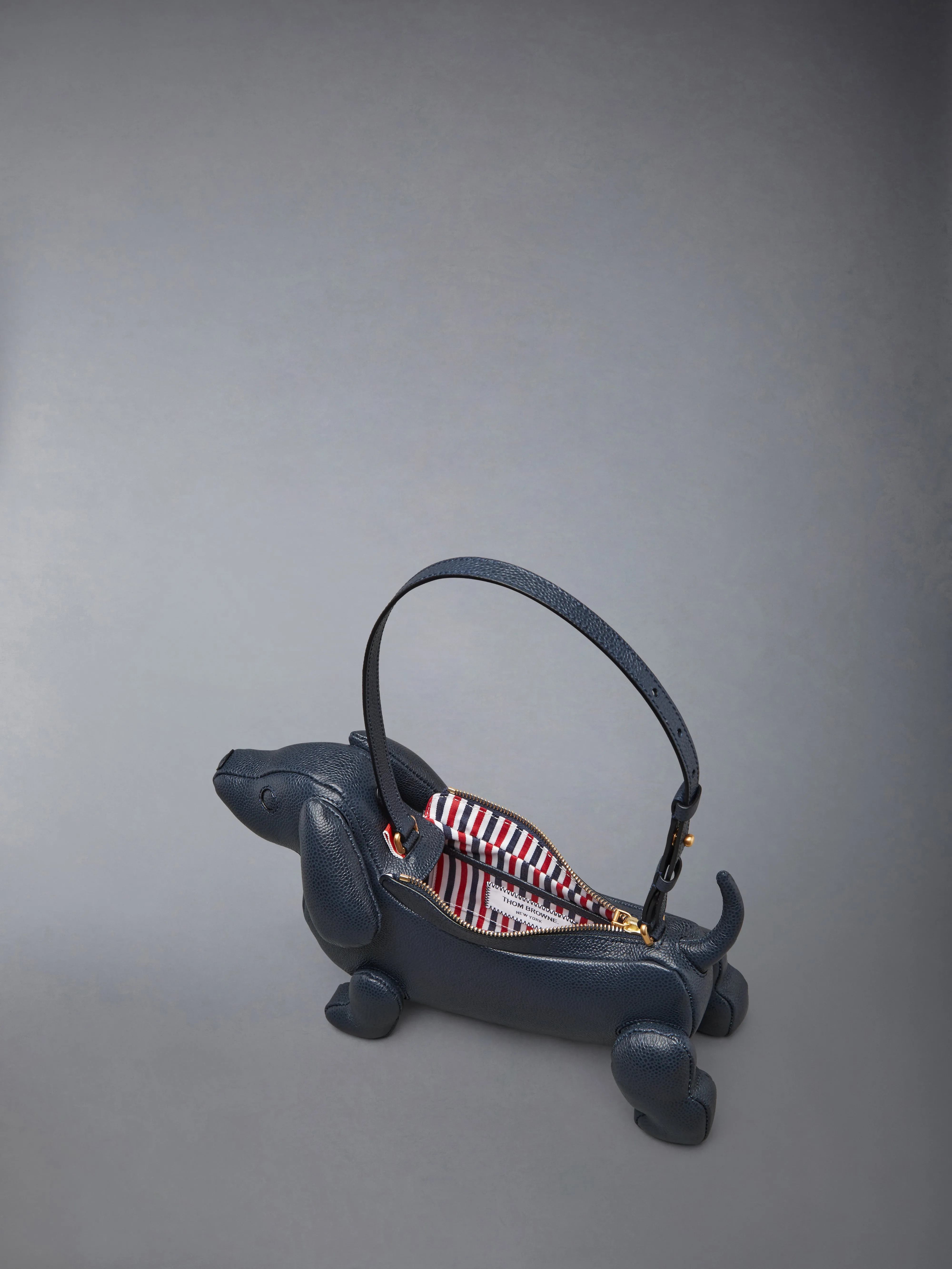 PEBBLE GRAIN HECTOR BAGUETTE BAG sold by Thom Browne product image thumbnail 5