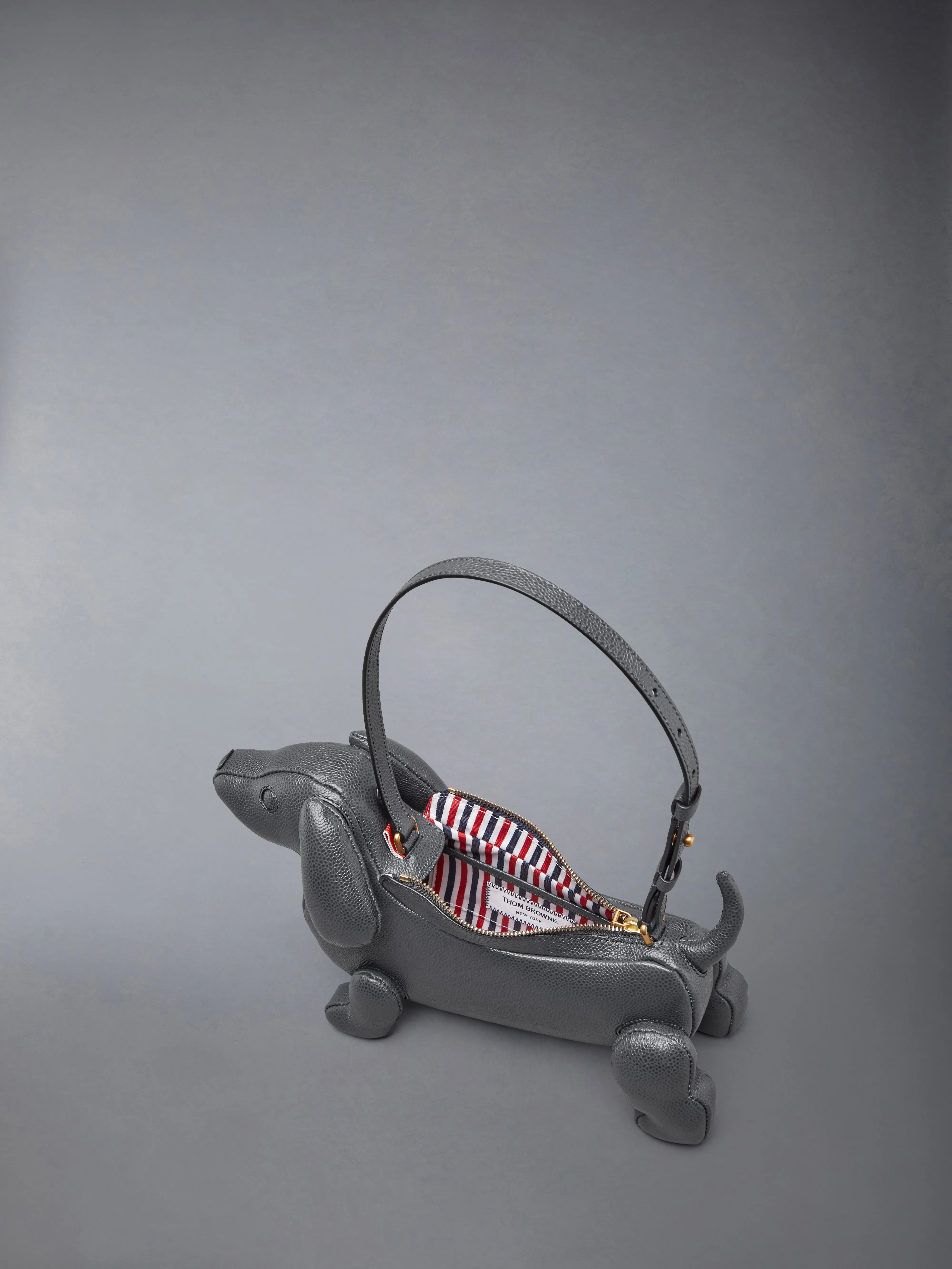 PEBBLE GRAIN HECTOR BAGUETTE BAG sold by Thom Browne product image thumbnail 5