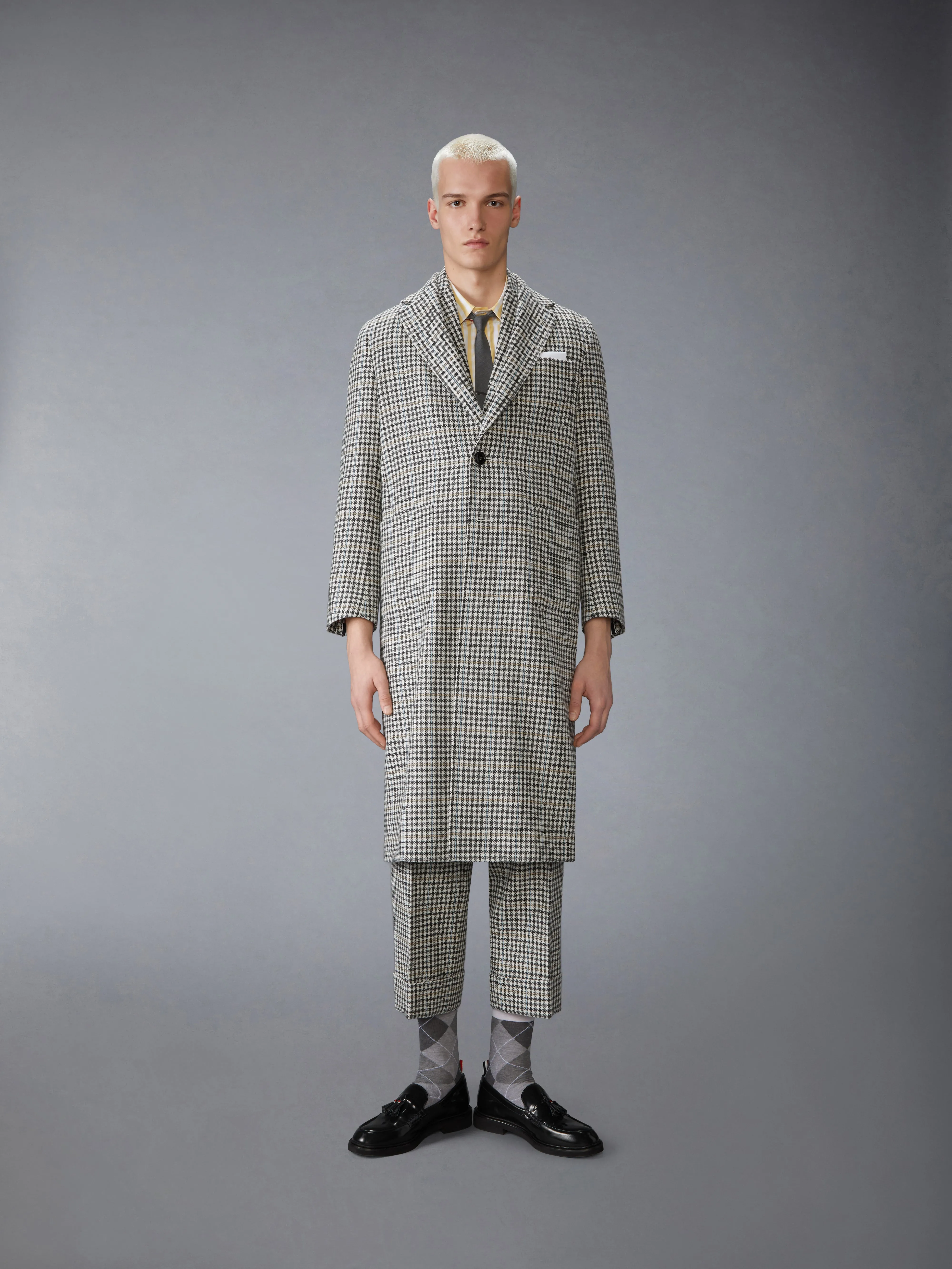 GUNCLUB CHECK HUNTING TWEED UNCONSTRUCTED OVERCOAT sold by Thom Browne