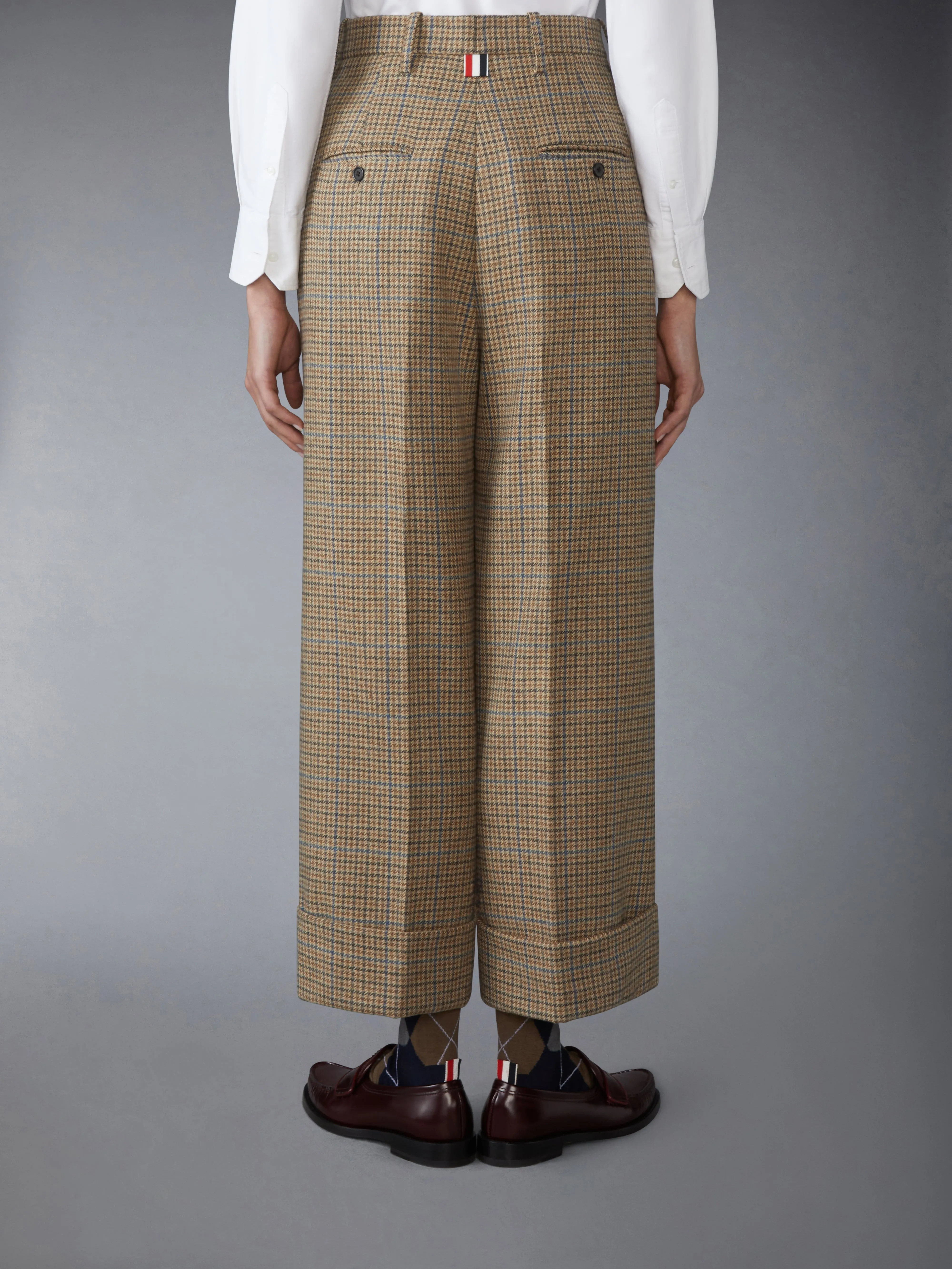 GUNCLUB CHECK CHEVIOT TWEED DOUBLE PLEAT TROUSER sold by Thom Browne product image thumbnail 2