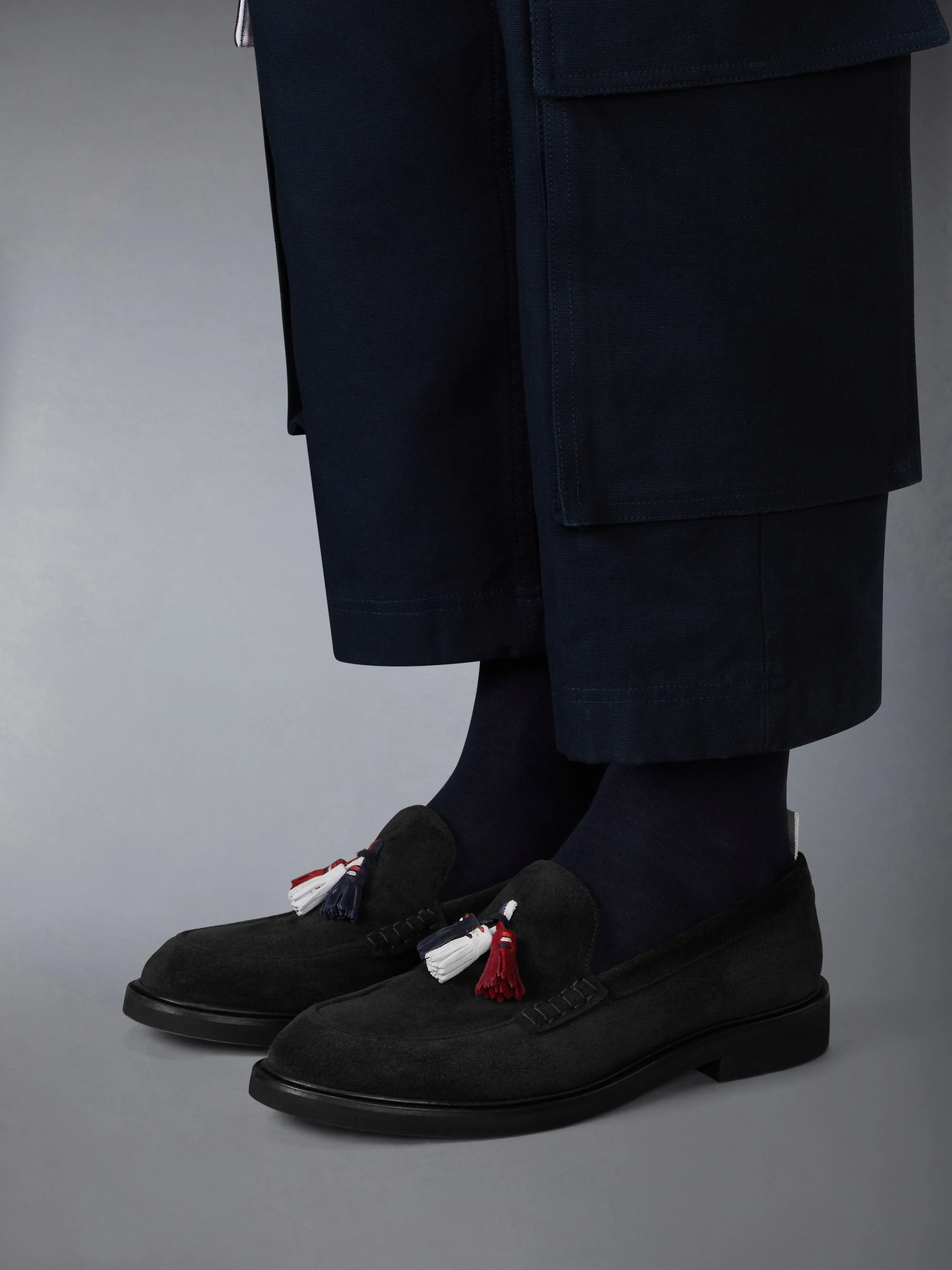 CALF SUEDE RWB TASSEL LOAFER sold by Thom Browne product image thumbnail 4