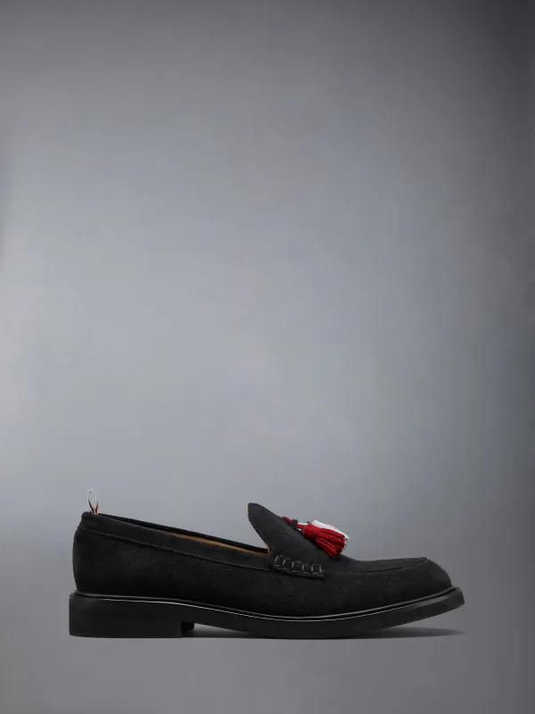 CALF SUEDE RWB TASSEL LOAFER sold by Thom Browne