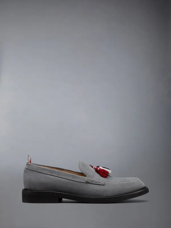 CALF SUEDE RWB TASSEL LOAFER sold by Thom Browne