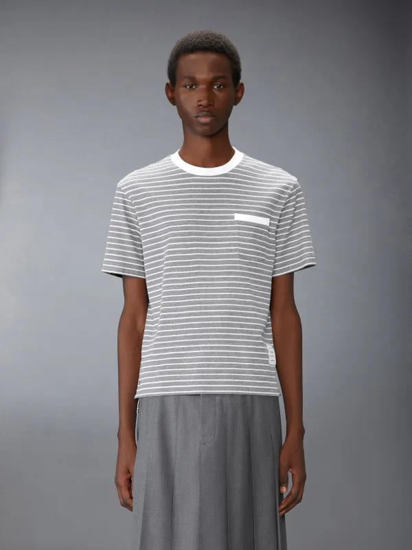 MILANO STRIPE POCKET TEE sold by Thom Browne