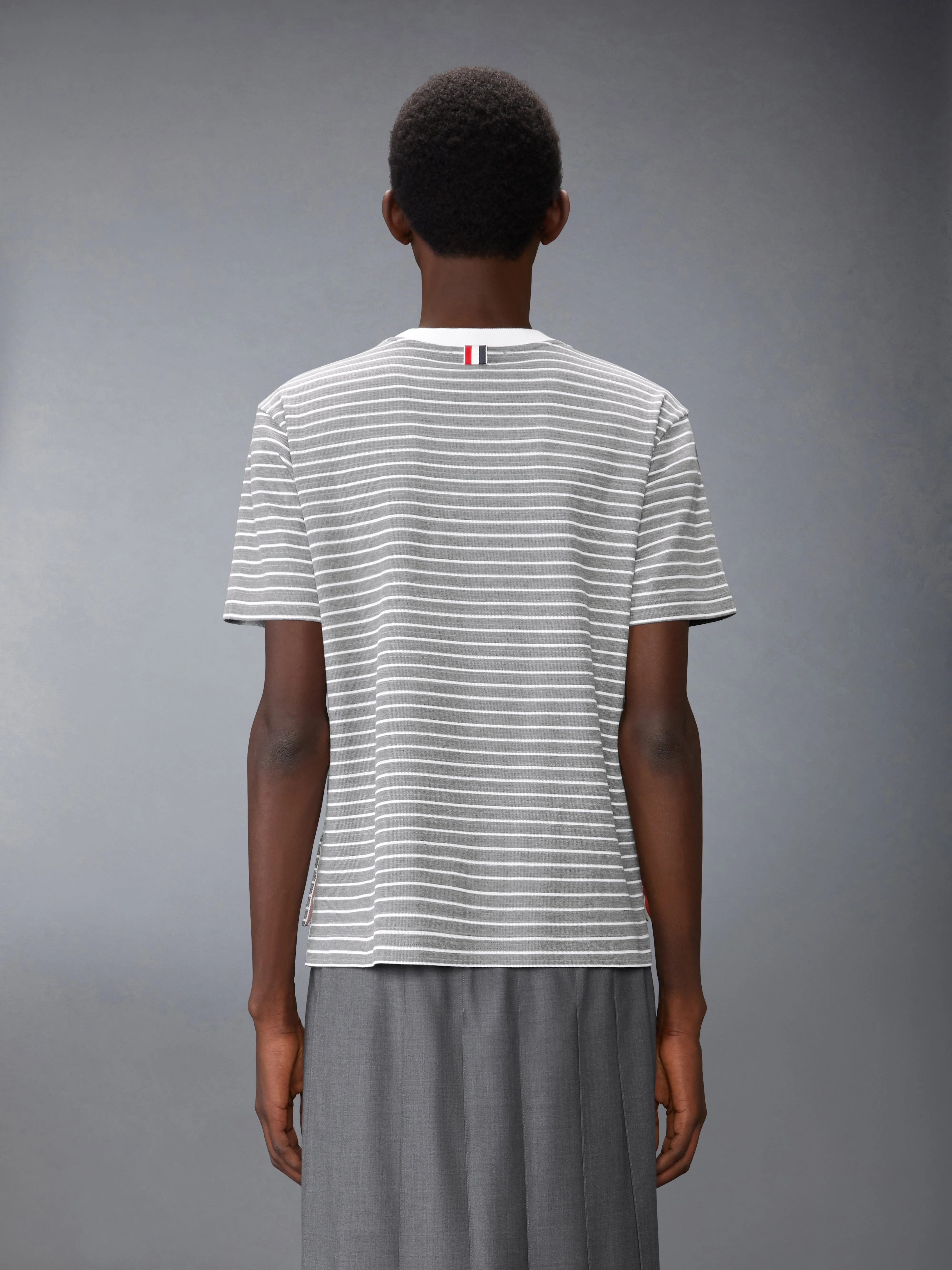 MILANO STRIPE POCKET TEE sold by Thom Browne product image thumbnail 2