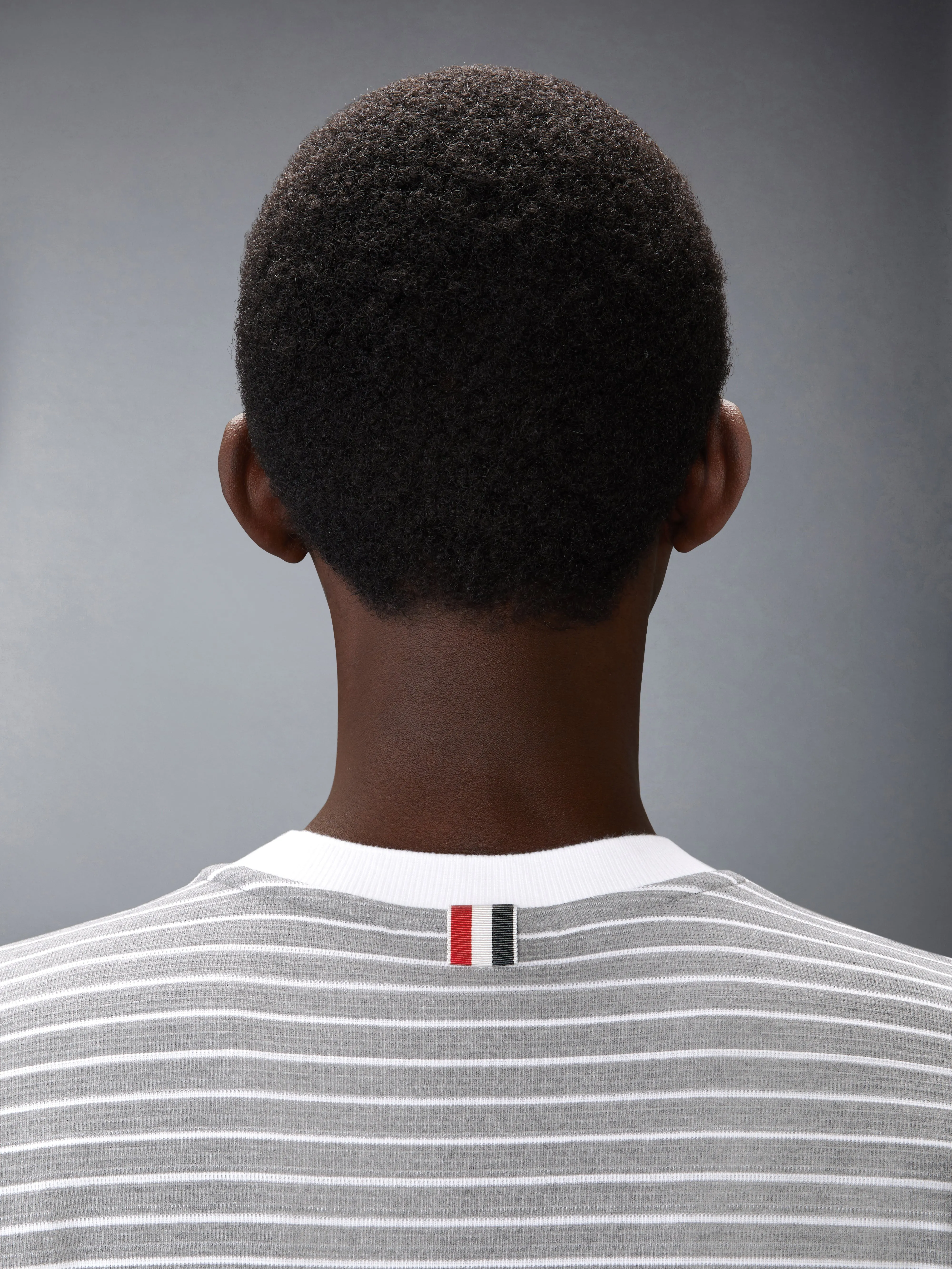 MILANO STRIPE 4-BAR LONG SLEEVE TEE sold by Thom Browne product image thumbnail 5