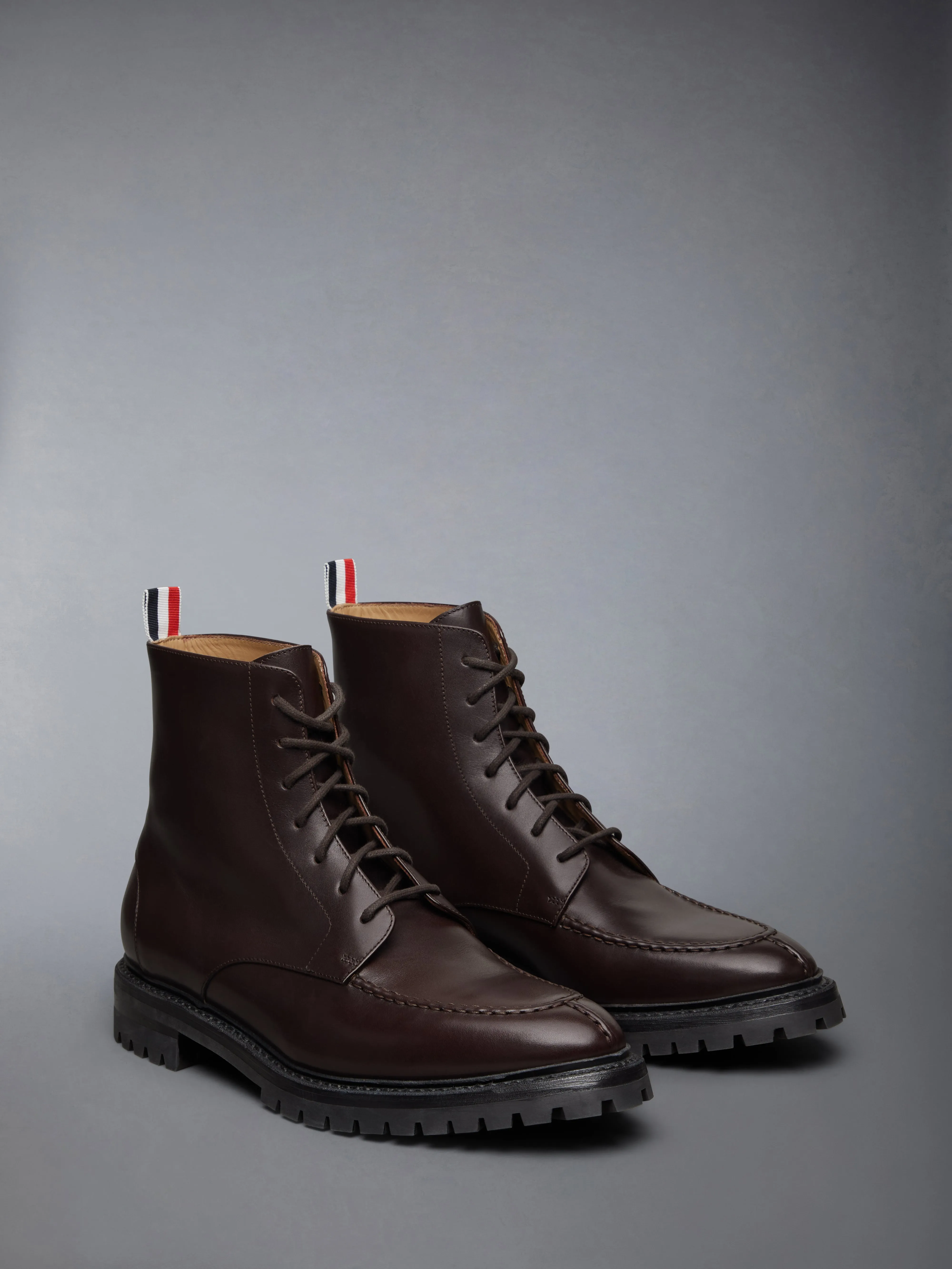 BOX CALF COMMANDO SOLE APRON STITCH BOOT sold by Thom Browne product image thumbnail 2