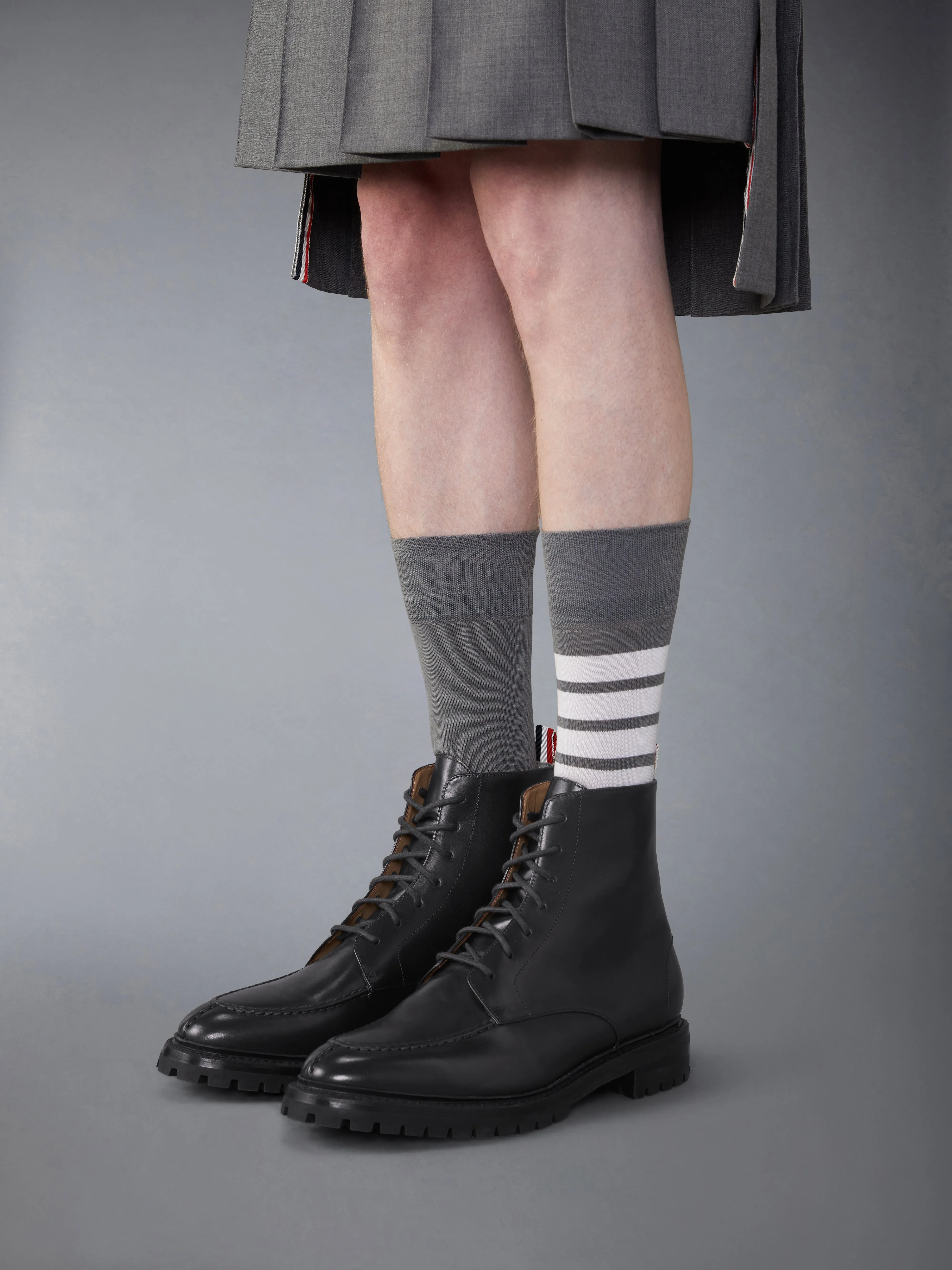 BOX CALF COMMANDO SOLE APRON STITCH BOOT sold by Thom Browne product image thumbnail 4