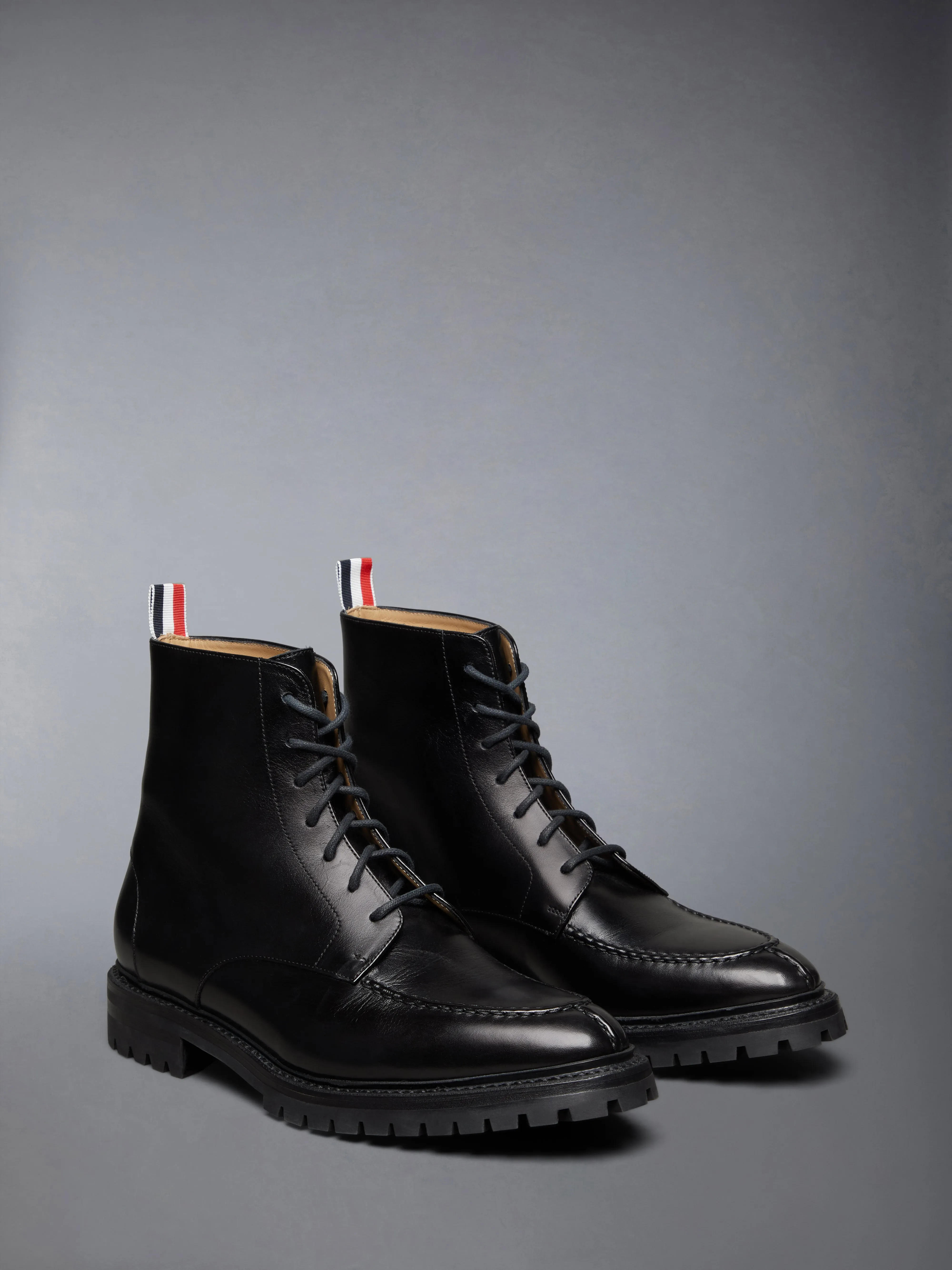 BOX CALF COMMANDO SOLE APRON STITCH BOOT sold by Thom Browne product image thumbnail 2