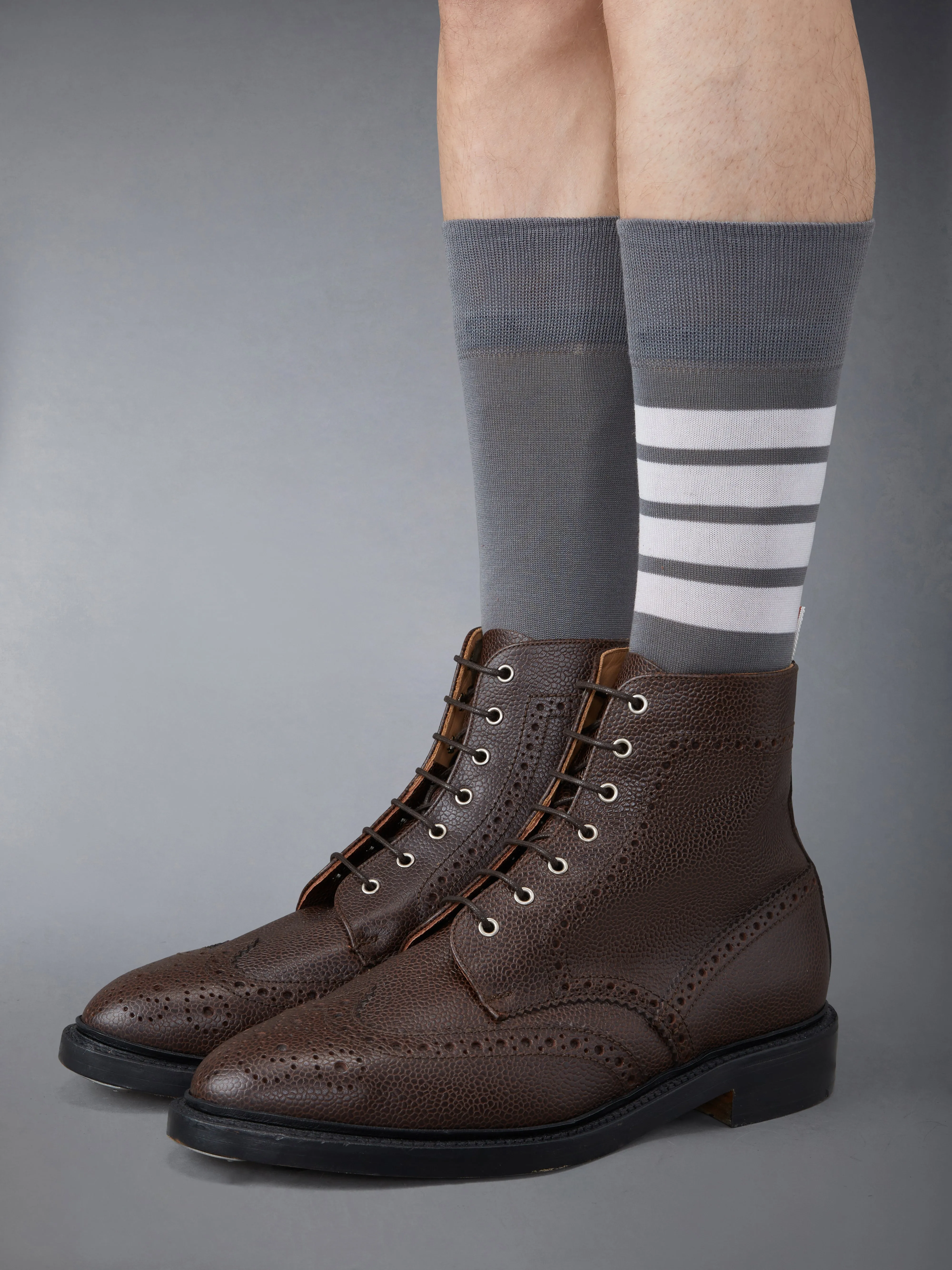 BOX CALF RUBBER SOLE WINGTIP BOOT sold by Thom Browne product image thumbnail 4