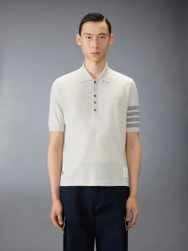 WOOL JERSEY 4-BAR POLO sold by Thom Browne
