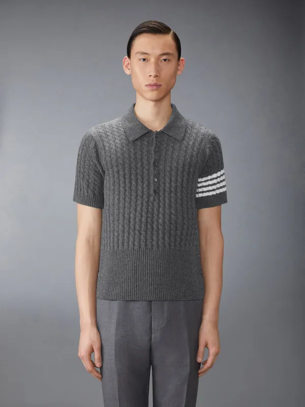 CASHMERE 4-BAR POLO sold by Thom Browne