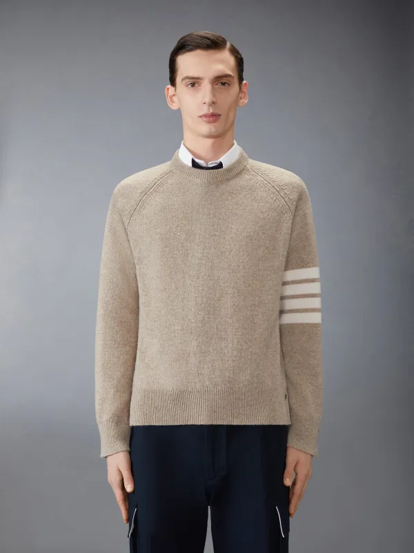 SHETLAND WOOL 4-BAR RELAXED FIT PULLOVER sold by Thom Browne