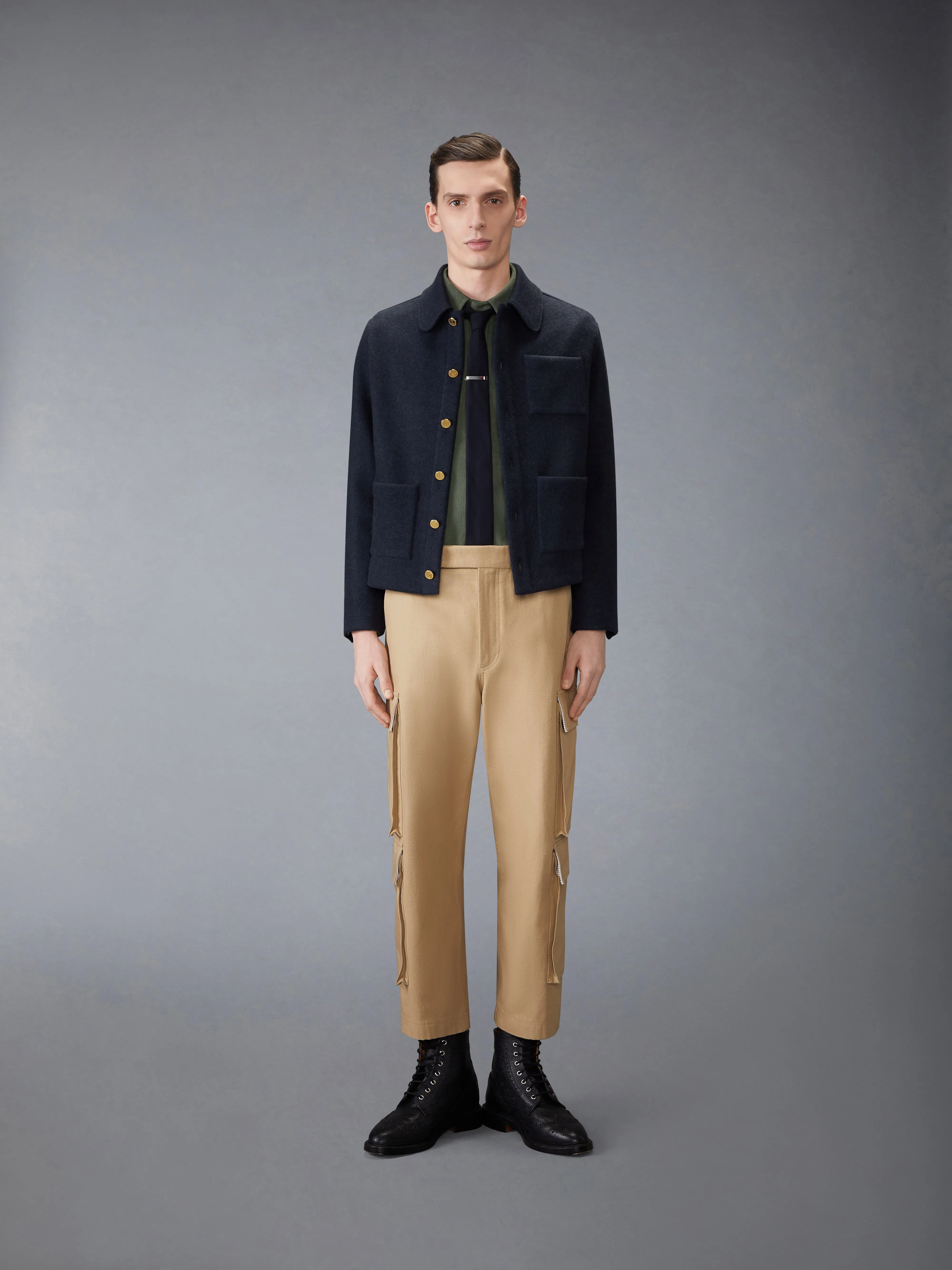 CASHMERE DOUBLE FACE JACKET sold by Thom Browne product image thumbnail 3