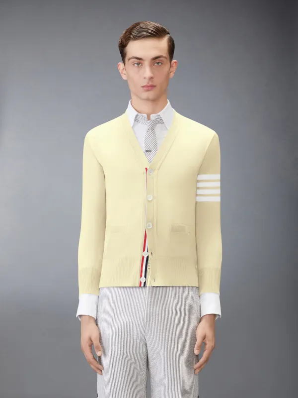 MERINO WOOL 4-BAR CLASSIC V-NECK CARDIGAN sold by Thom Browne