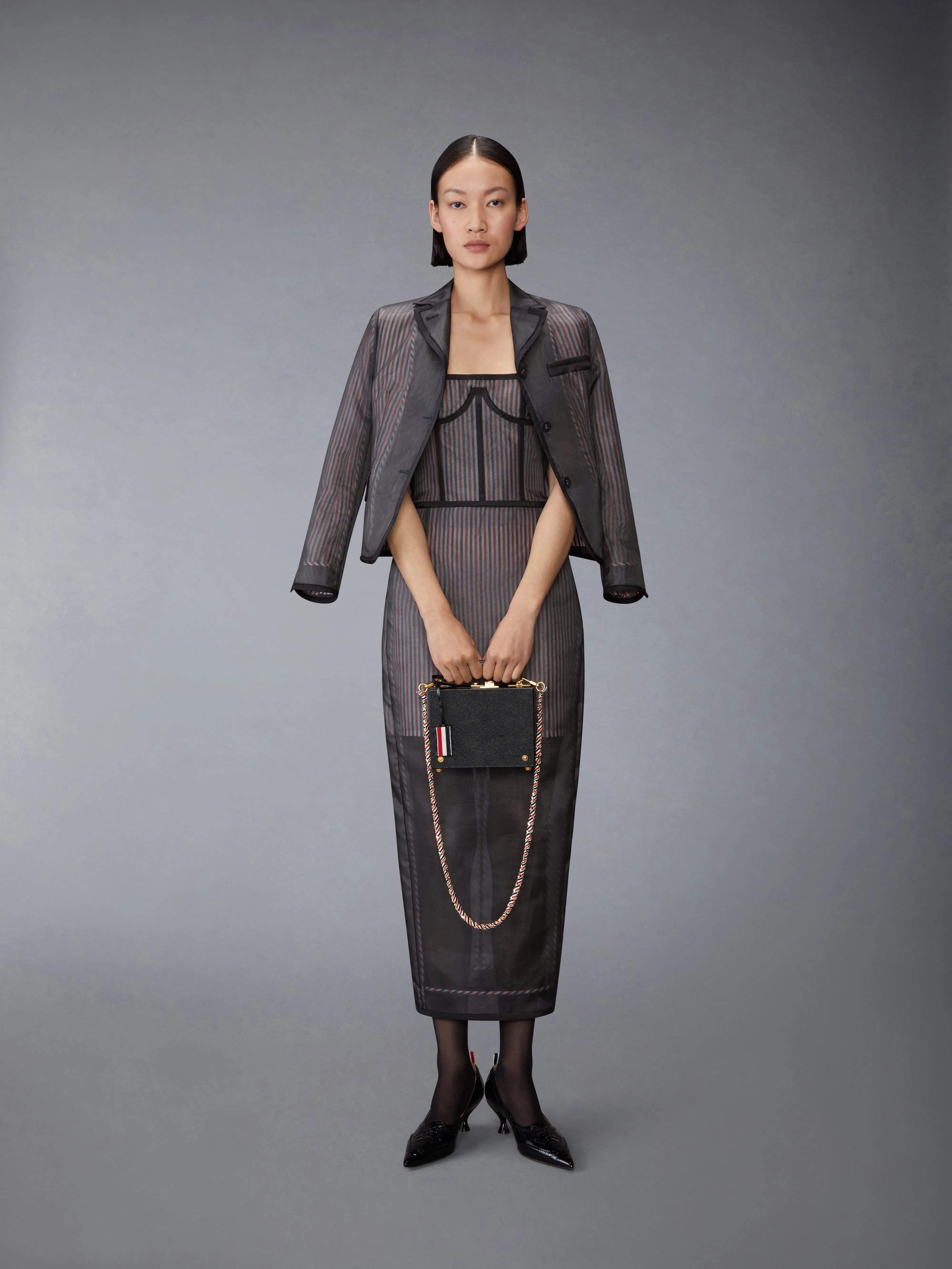 SILK ORGANZA SPORTCOAT sold by Thom Browne product image thumbnail 3