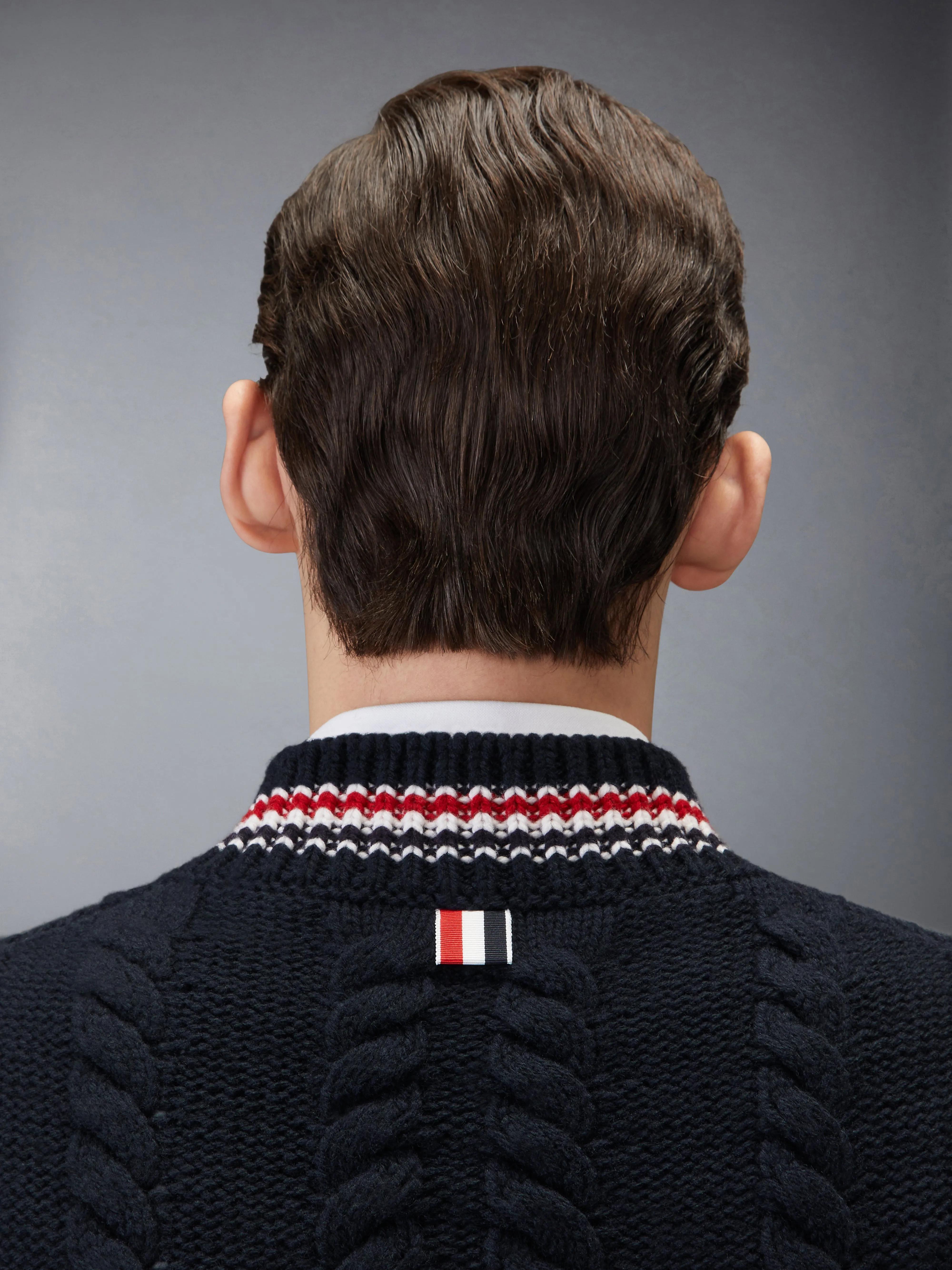 ARAN CABLE STITCH MERINO WOOL VEST sold by Thom Browne product image thumbnail 5