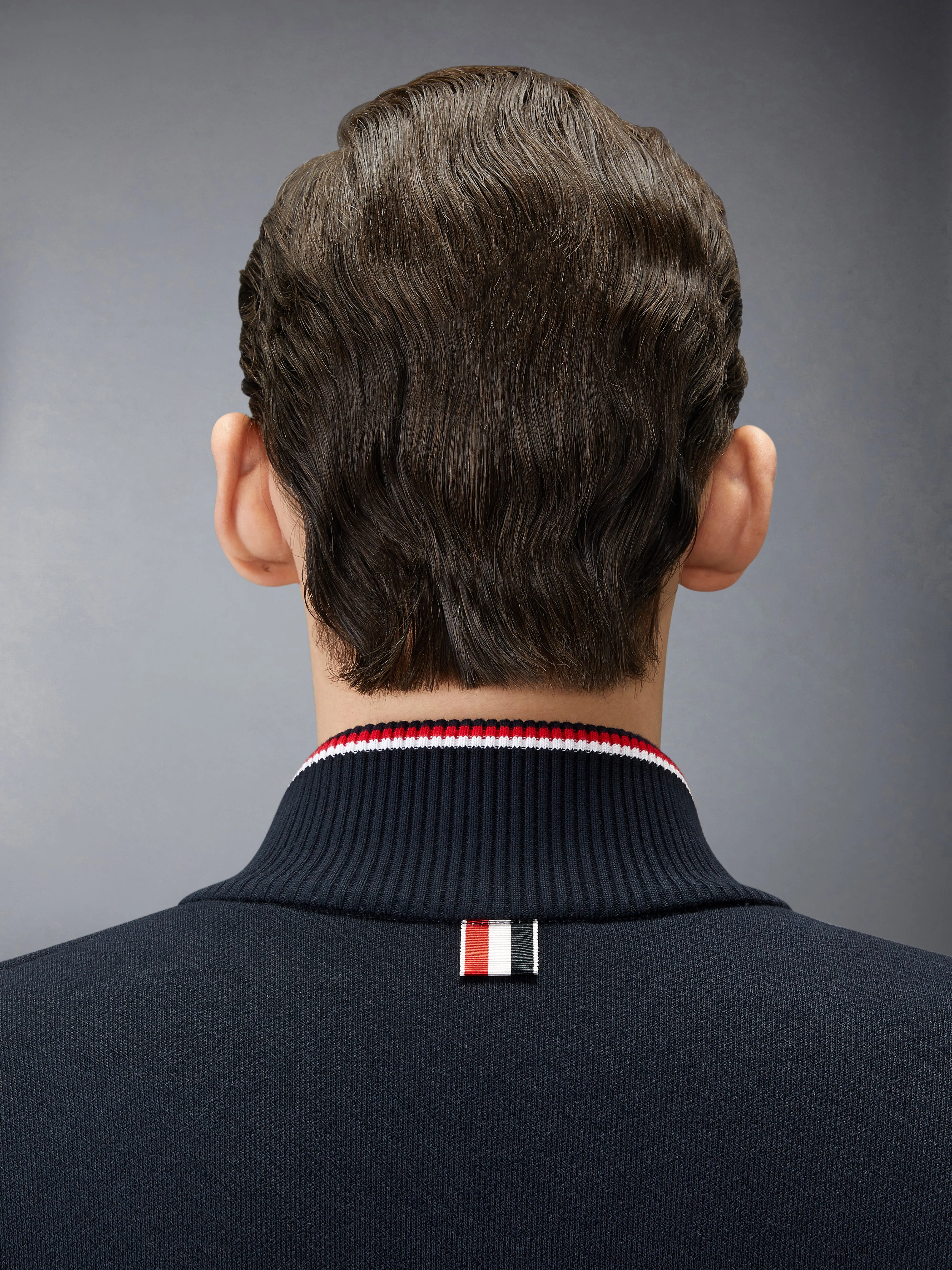 LOOPBACK OVERSIZED RWB STRIPE JACKET sold by Thom Browne product image thumbnail 5
