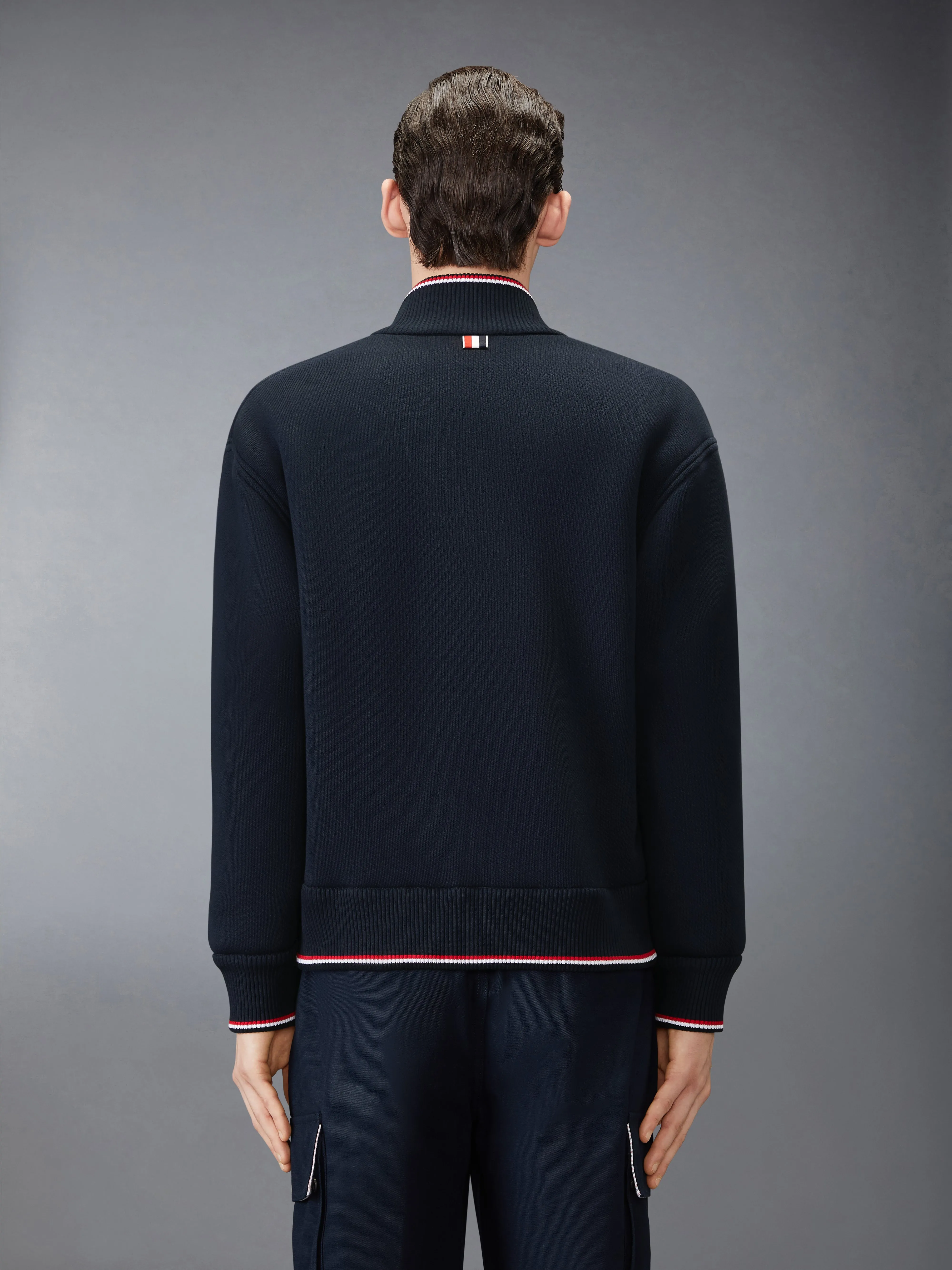 LOOPBACK OVERSIZED RWB STRIPE JACKET sold by Thom Browne product image thumbnail 2