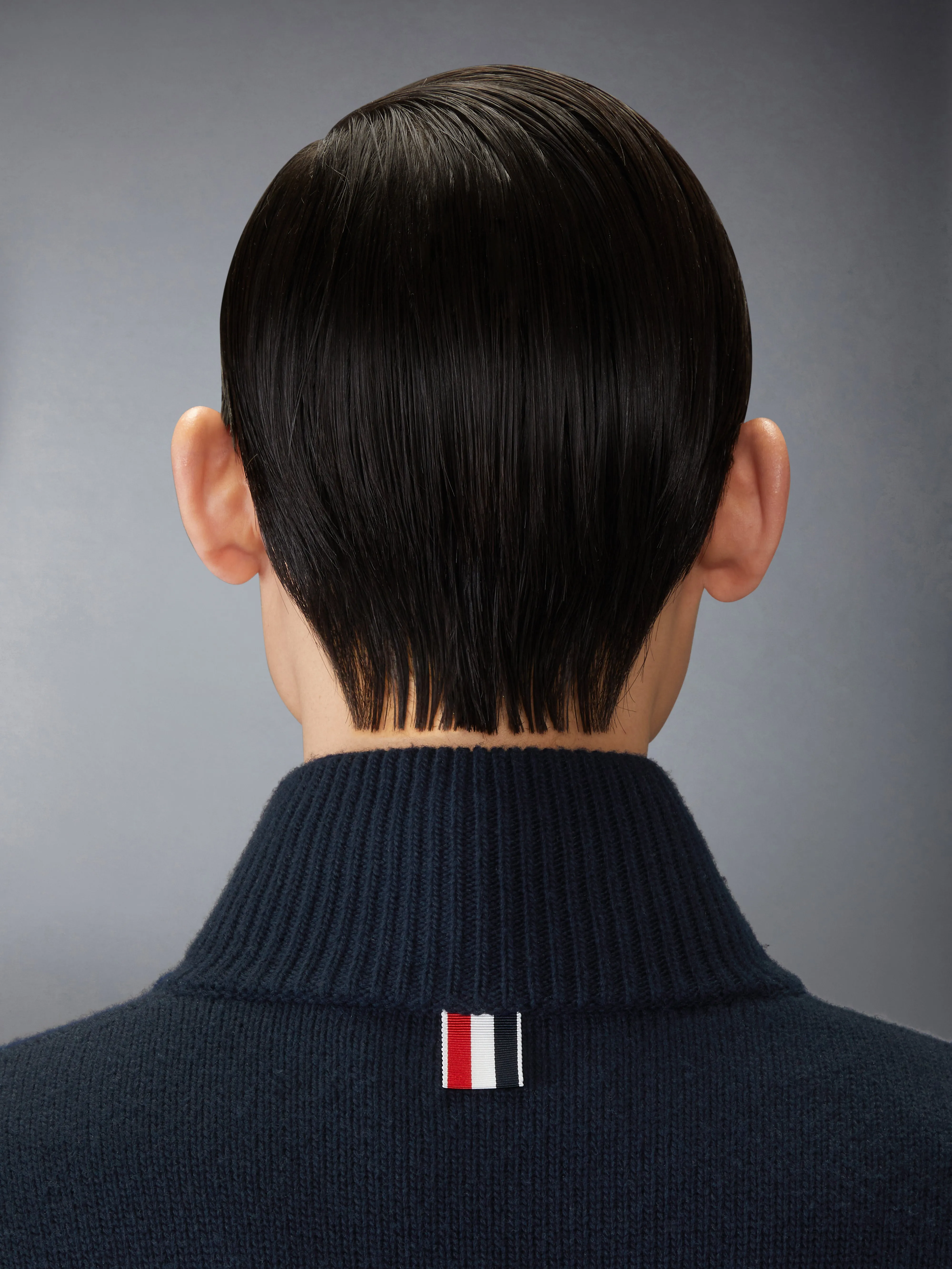 MERINO WOOL 4-BAR FUNNEL NECK PULLOVER sold by Thom Browne product image thumbnail 5