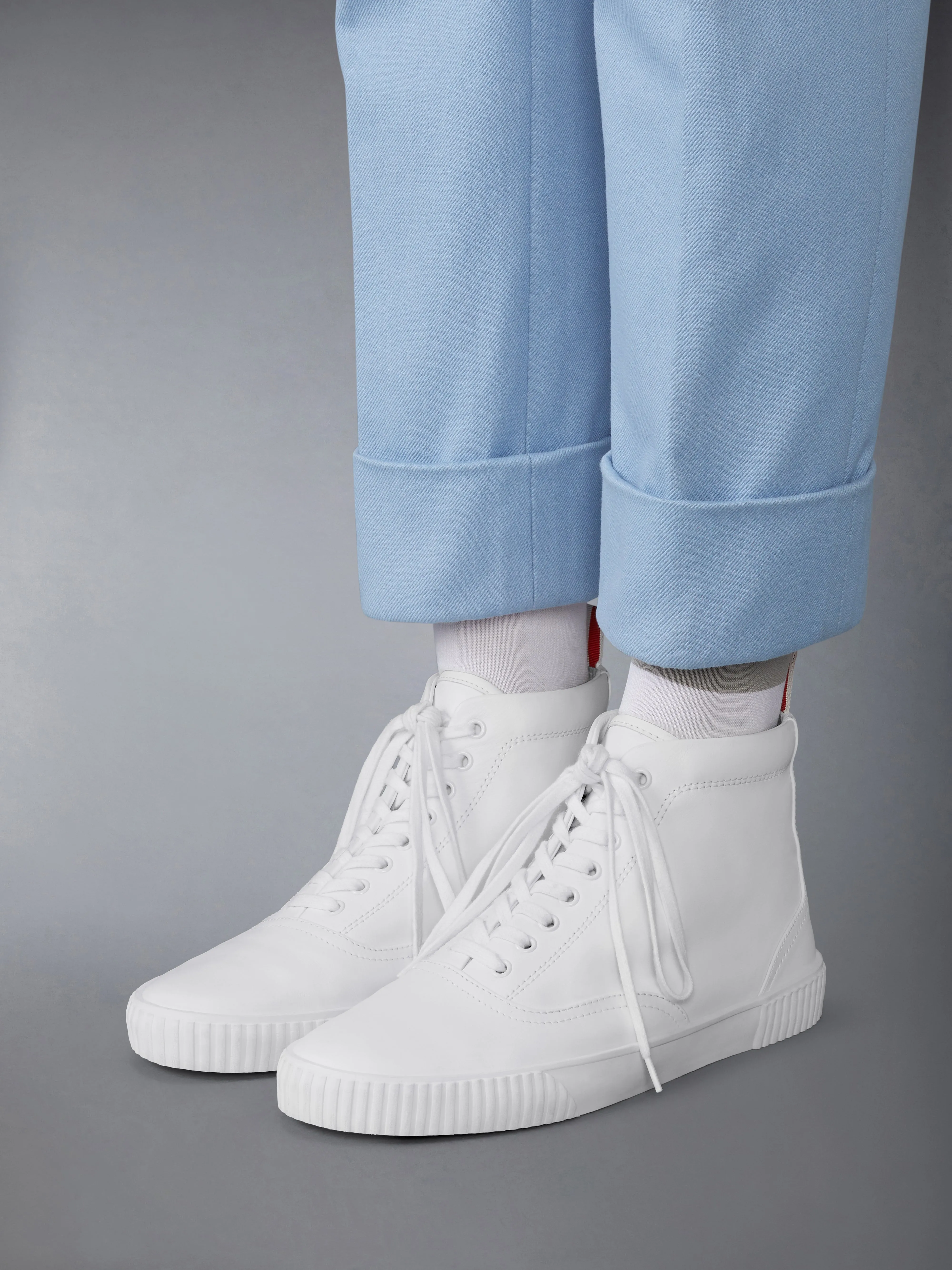 VITELLO CALF HIGH TOP HERITAGE SNEAKERS sold by Thom Browne product image thumbnail 4