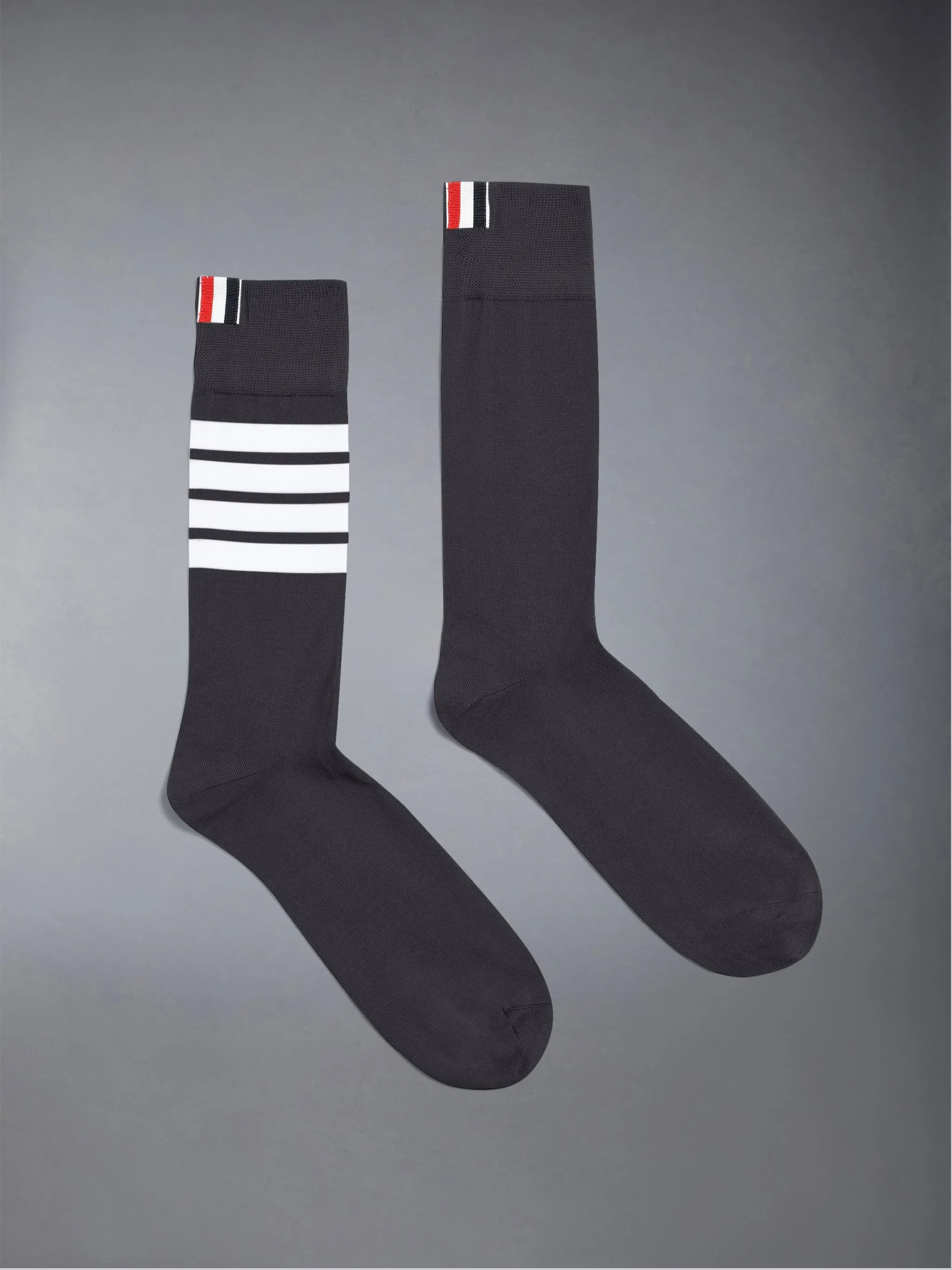 COTTON 4-BAR MID CALF SOCKS sold by Thom Browne