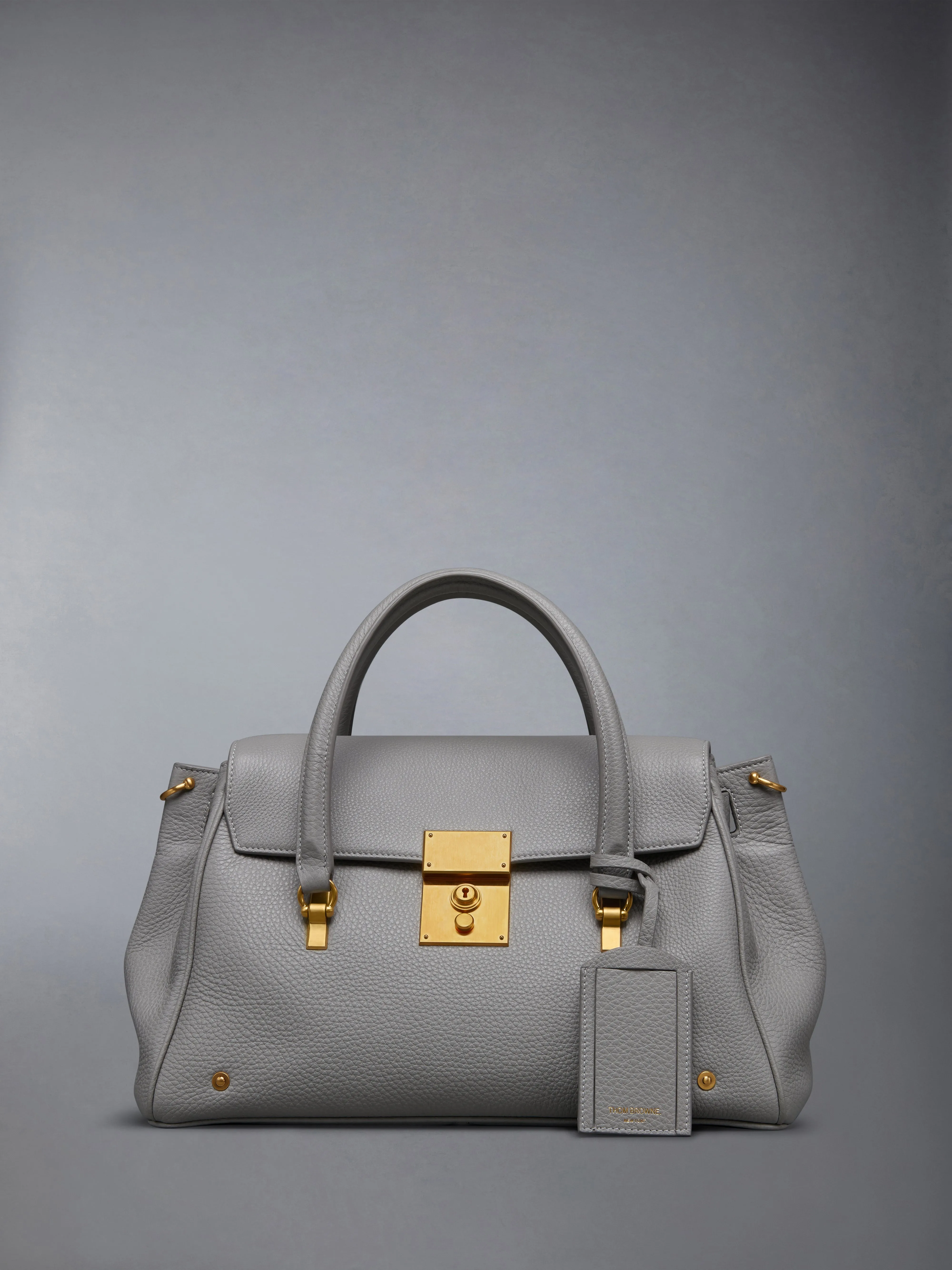 BOLTON BAG IN SOFT PEBBLE GRAIN LEATHER sold by Thom Browne