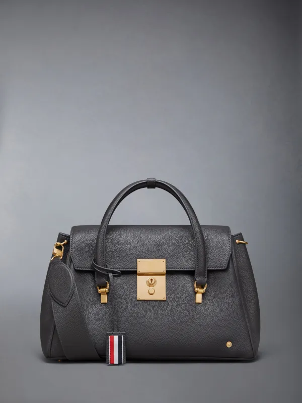 BOLTON BAG IN SOFT PEBBLE GRAIN LEATHER sold by Thom Browne