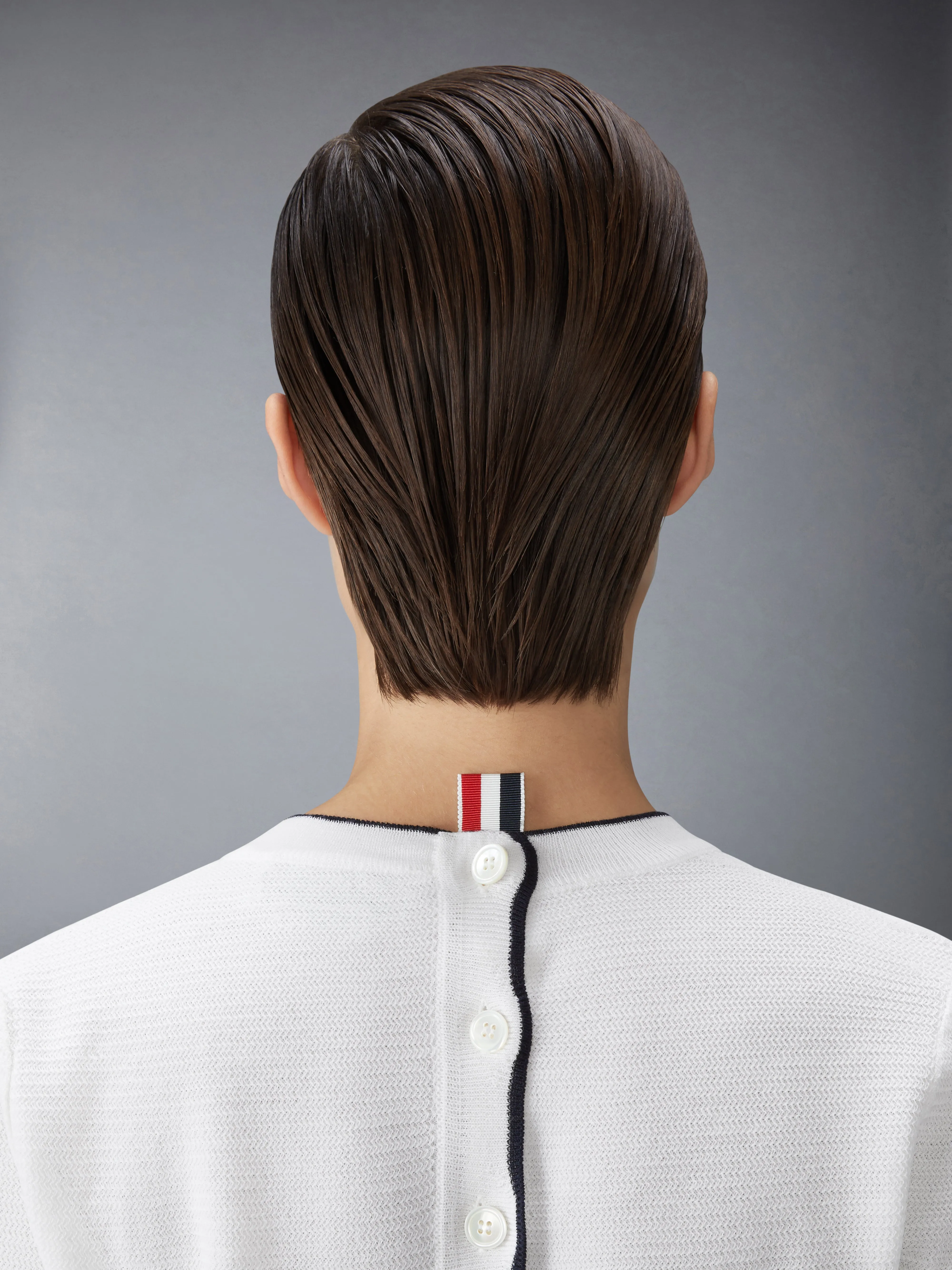 WOOL CREPE 4-BAR TEE sold by Thom Browne product image thumbnail 5