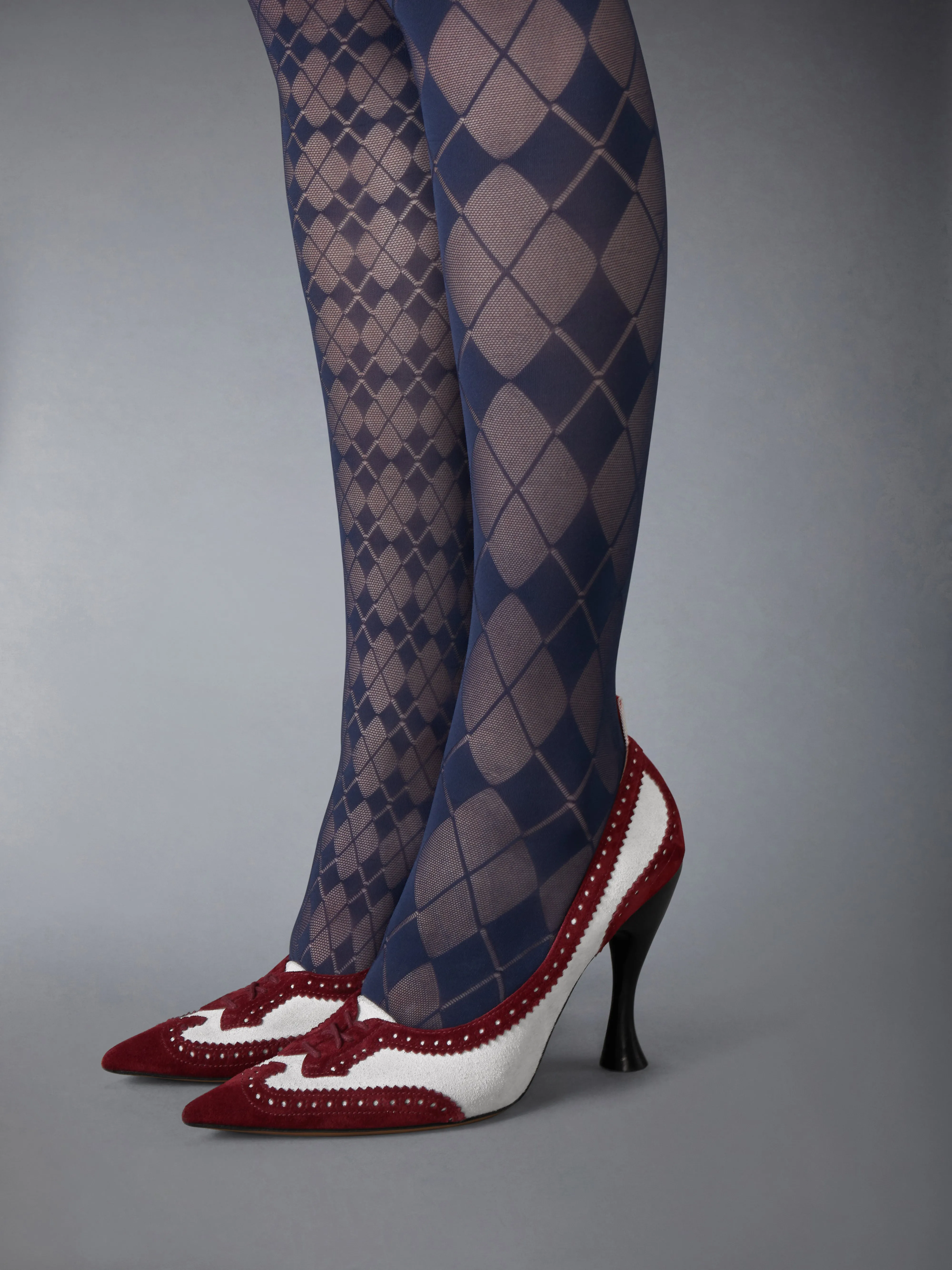 CALF SUEDE LOW THROAT WINGTIP PUMP 105MM sold by Thom Browne product image thumbnail 4