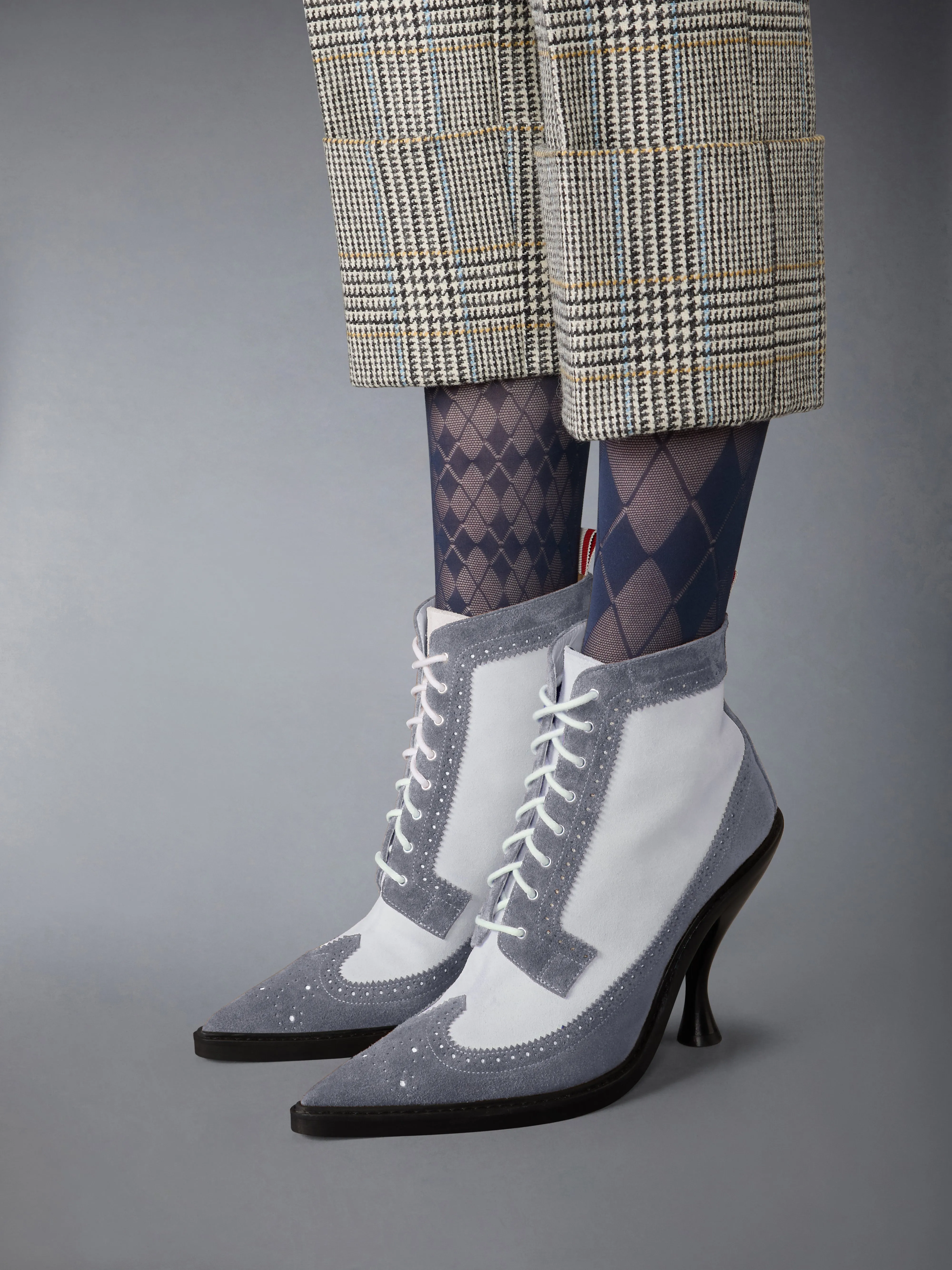 CALF SUEDE WINGTIP BOOT 90MM sold by Thom Browne product image thumbnail 4