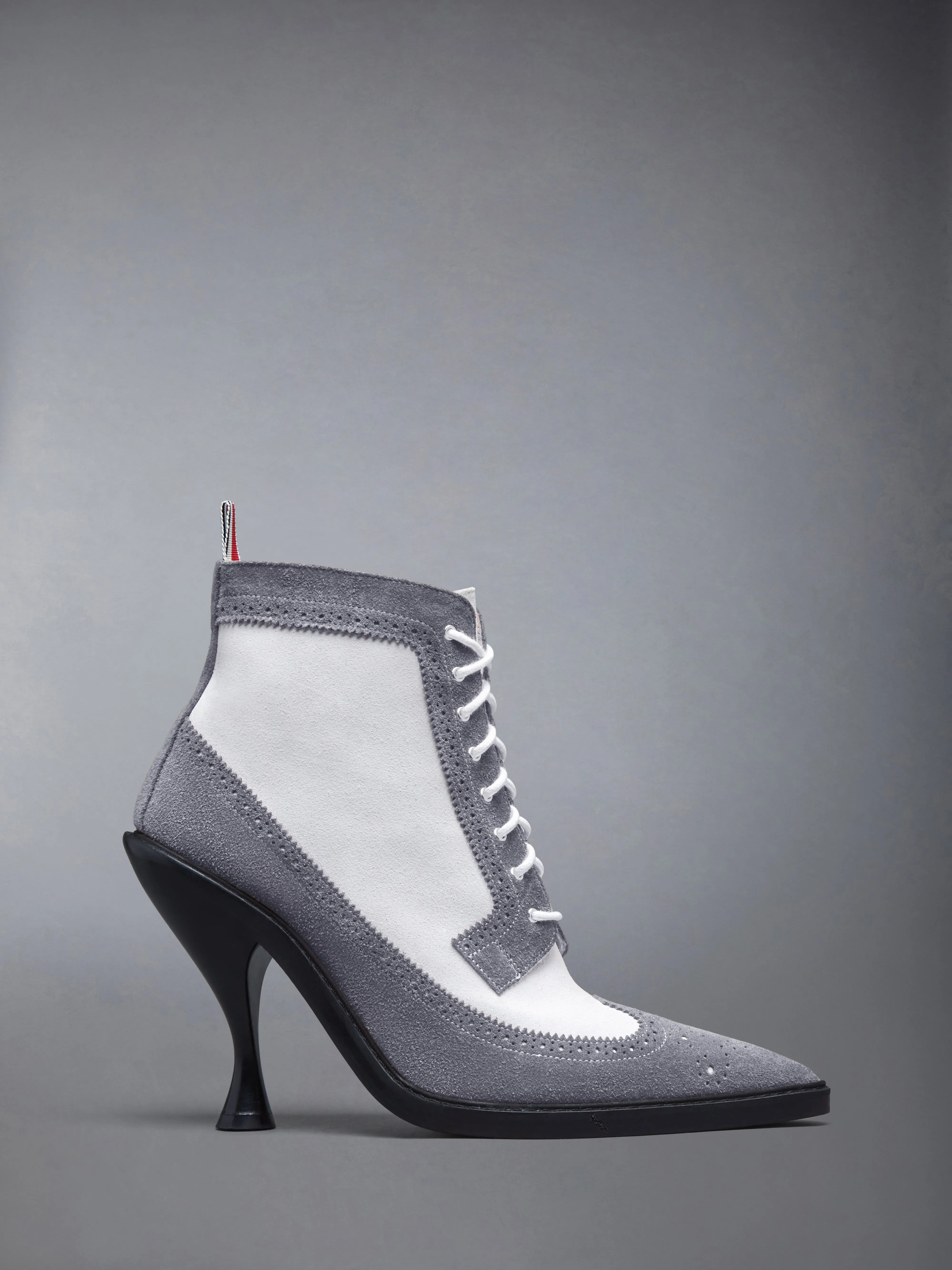 CALF SUEDE WINGTIP BOOT 90MM sold by Thom Browne
