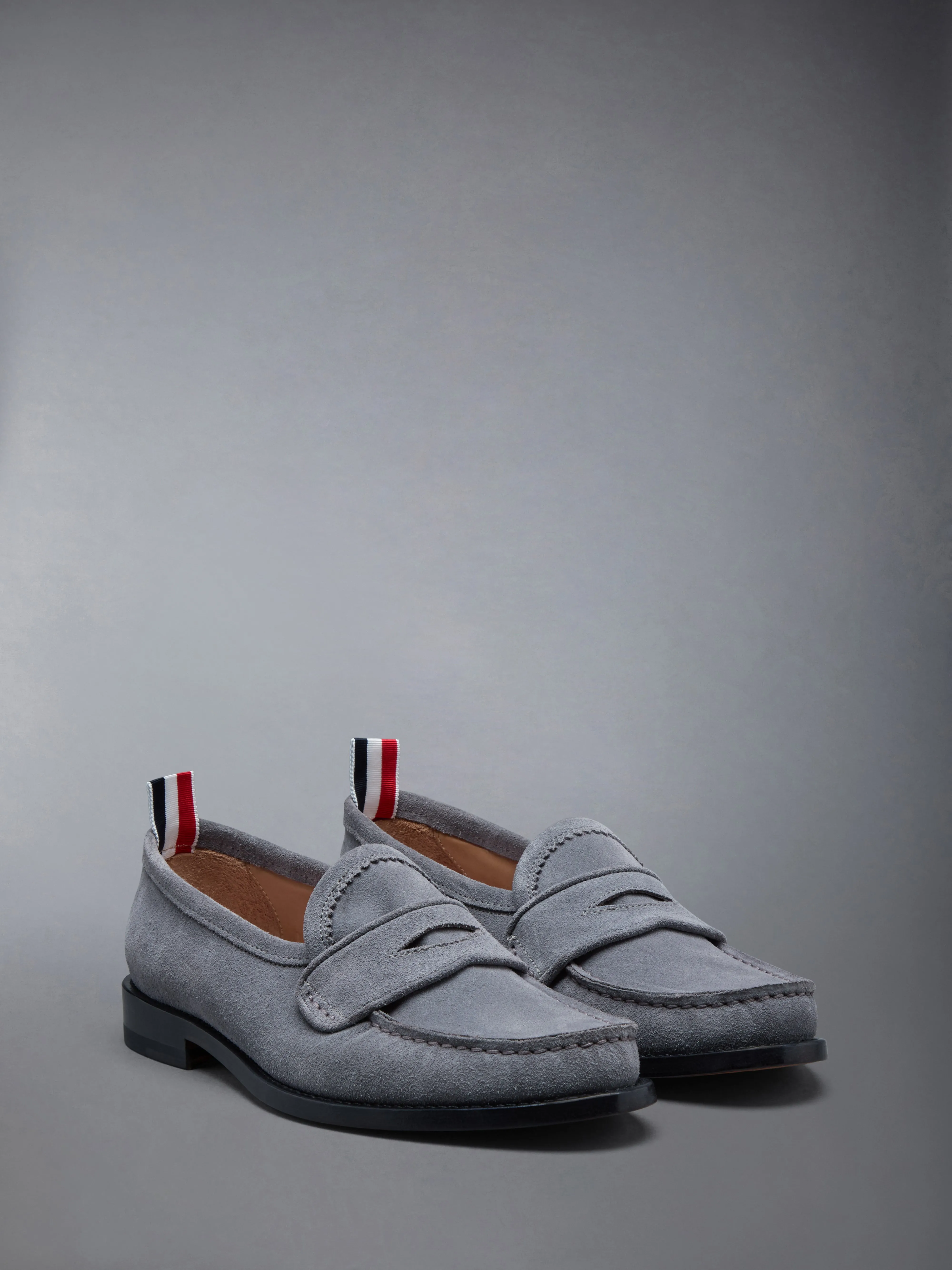 CALF SUEDE PLEATED VARSITY LOAFER sold by Thom Browne product image thumbnail 2