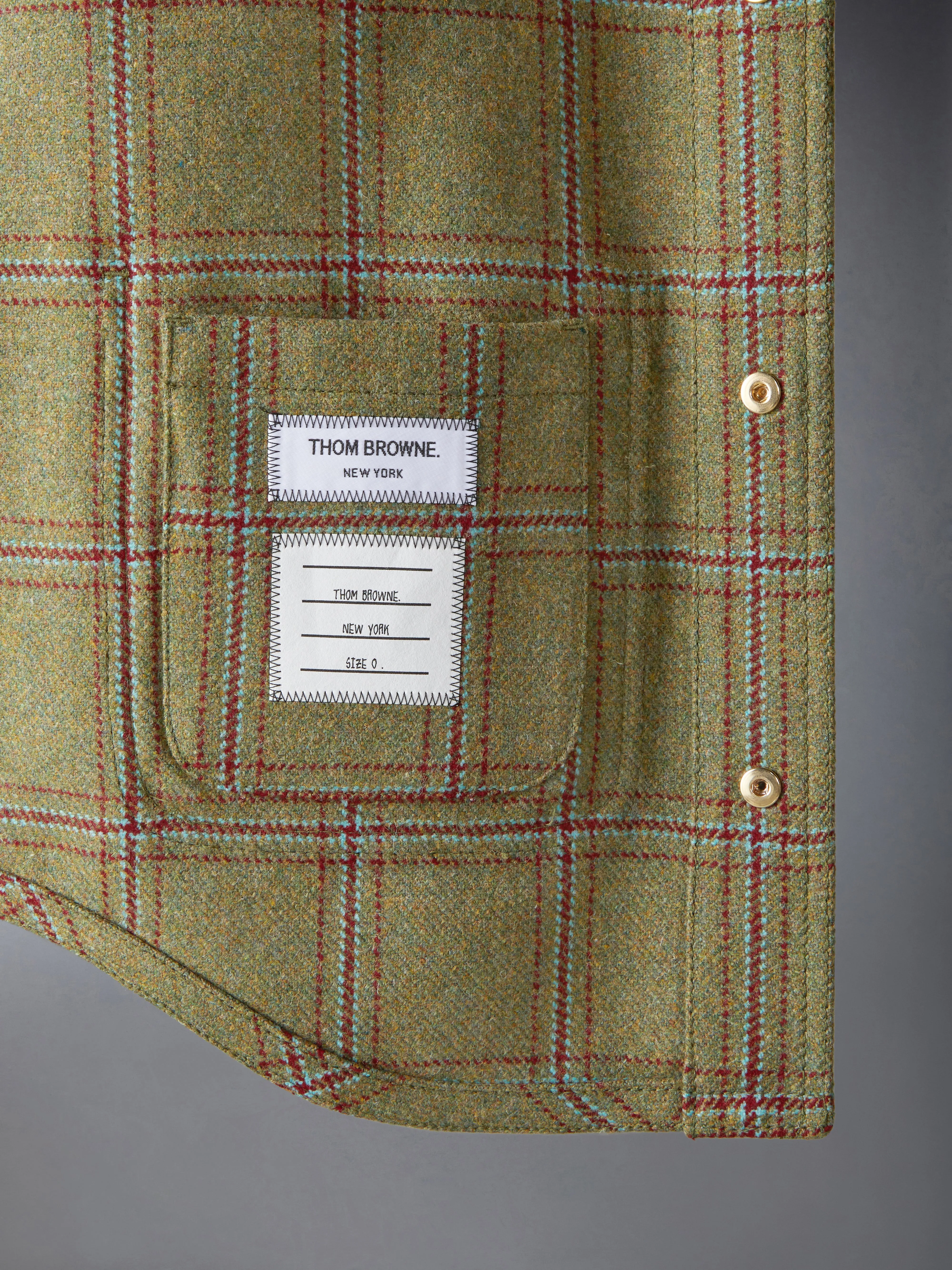 HUNTING TWEED ARMBAND UTILITY JACKET sold by Thom Browne product image thumbnail 4