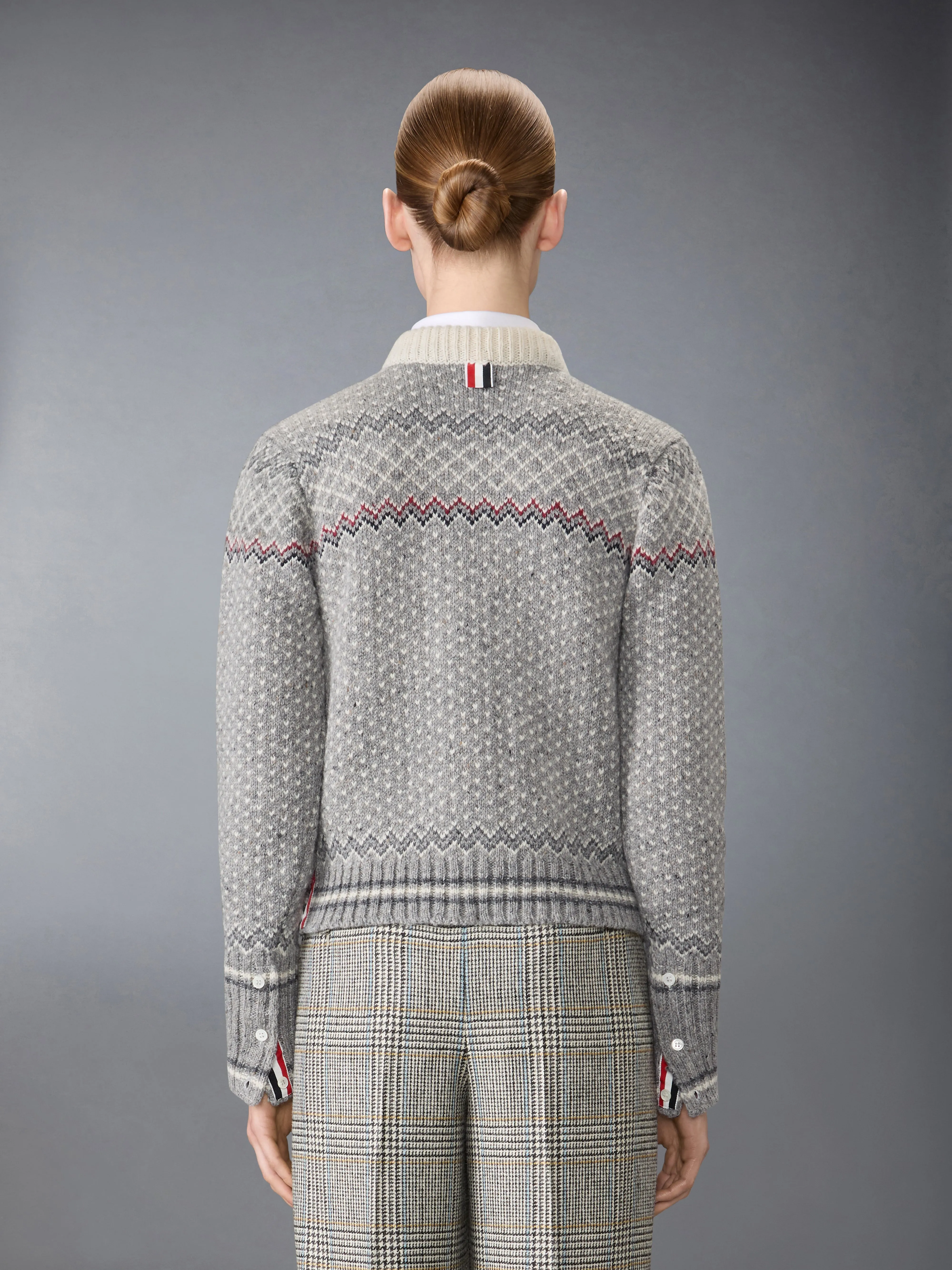 FAIRISLE JACQUARD DONEGAL CROPPED CARDIGAN sold by Thom Browne product image thumbnail 2