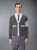 CASHMERE 4-BAR V NECK CARDIGAN sold by Thom Browne