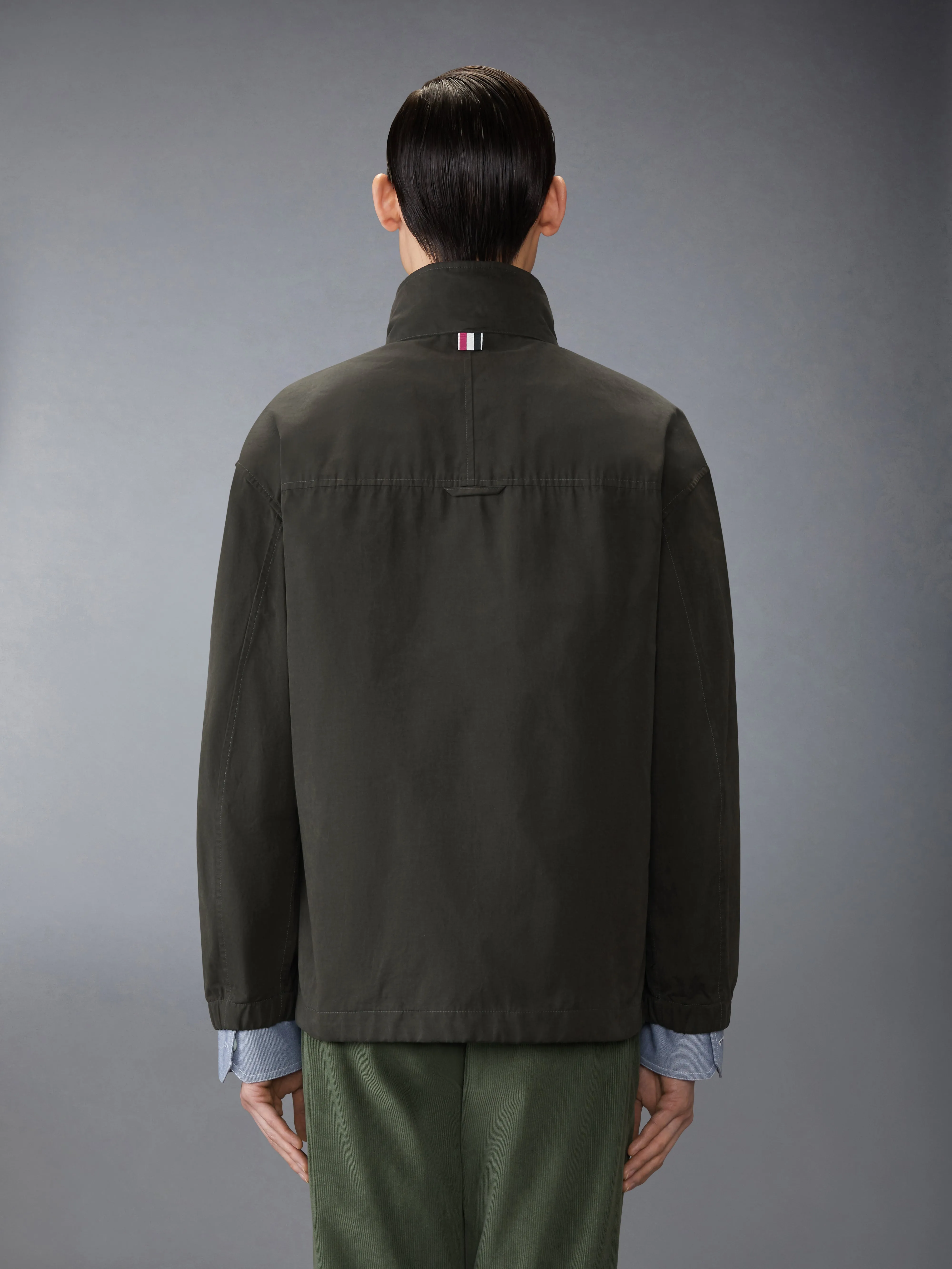 WAXED TECH HOODED ANORAK JACKET sold by Thom Browne product image thumbnail 2