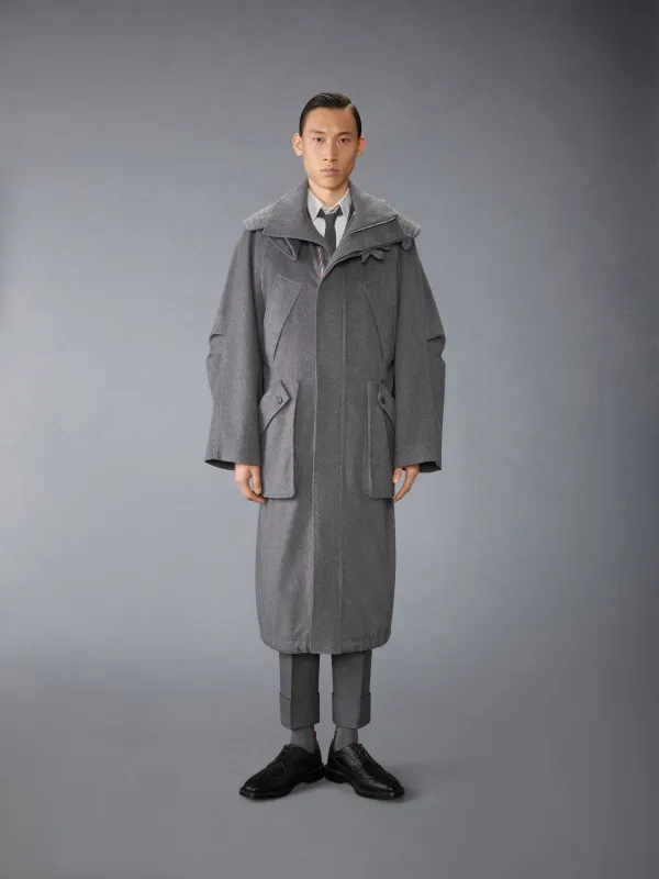 CASHMERE WATERPROOF HOODED PARKA made by Thom Browne