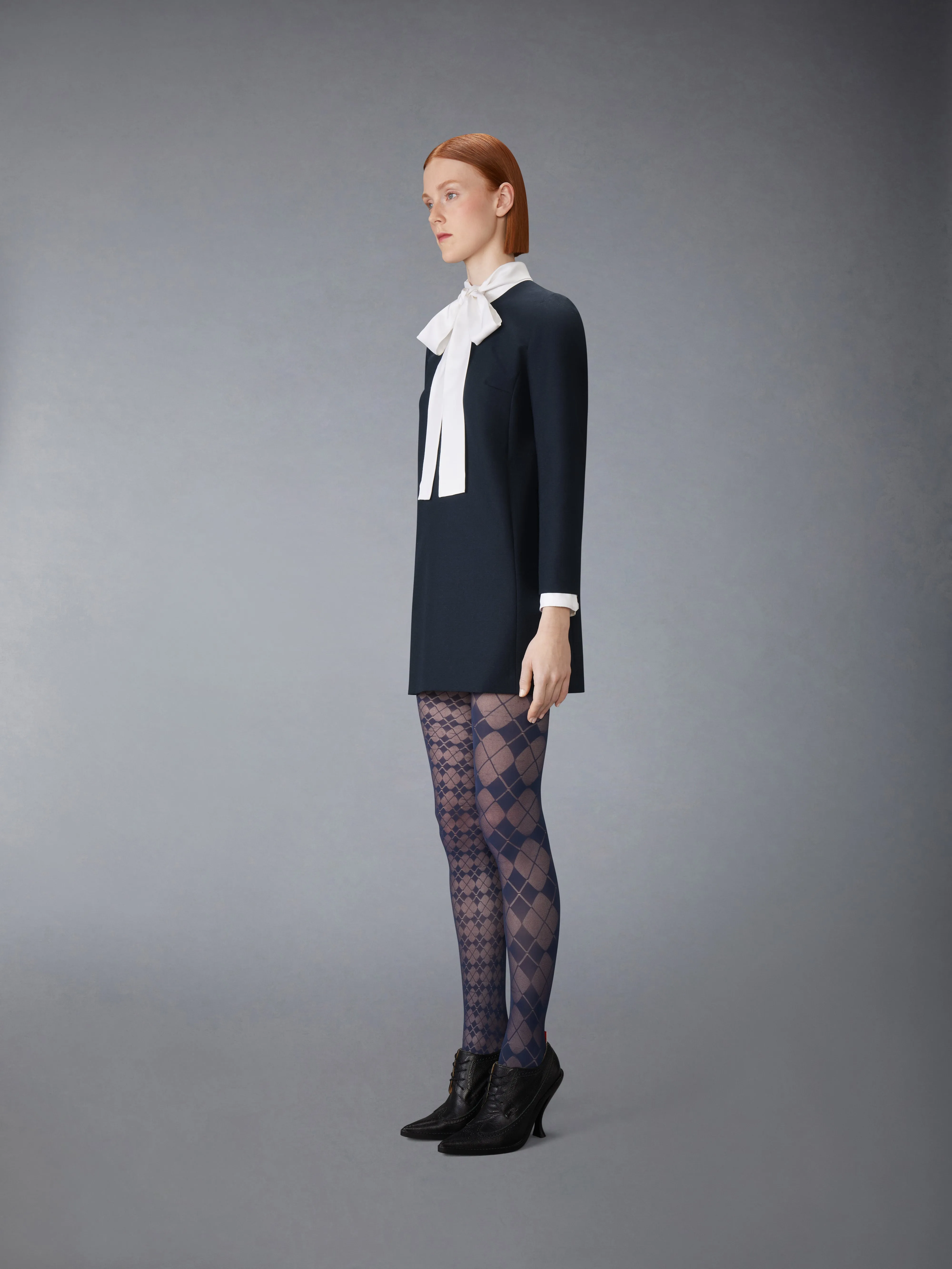 HIGH WOOL SUITING SHIFT DRESS sold by Thom Browne product image thumbnail 2