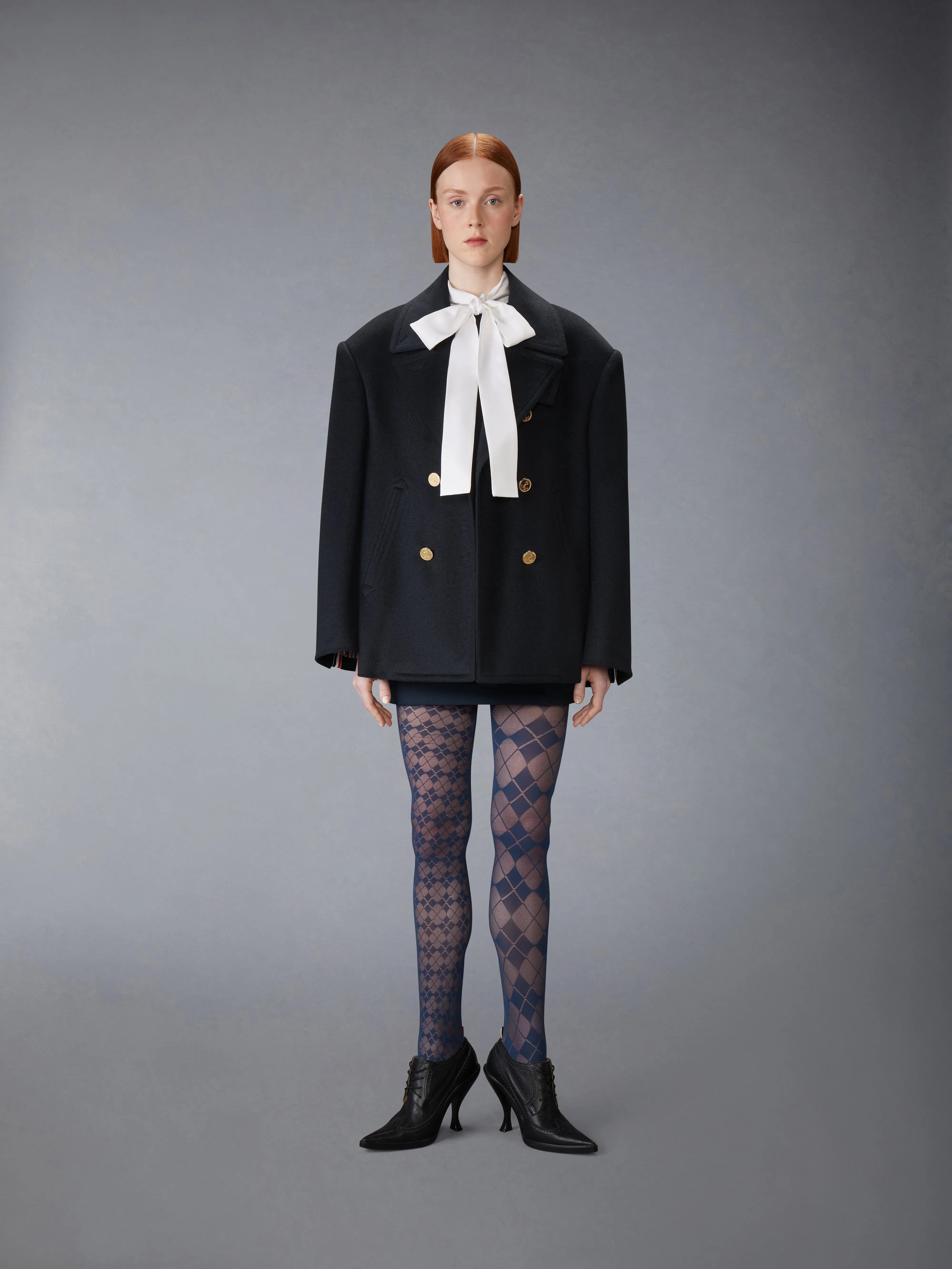 HIGH WOOL SUITING SHIFT DRESS sold by Thom Browne product image thumbnail 4