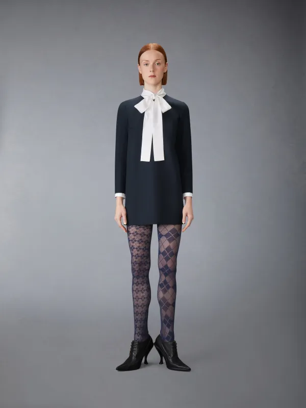 HIGH WOOL SUITING SHIFT DRESS sold by Thom Browne