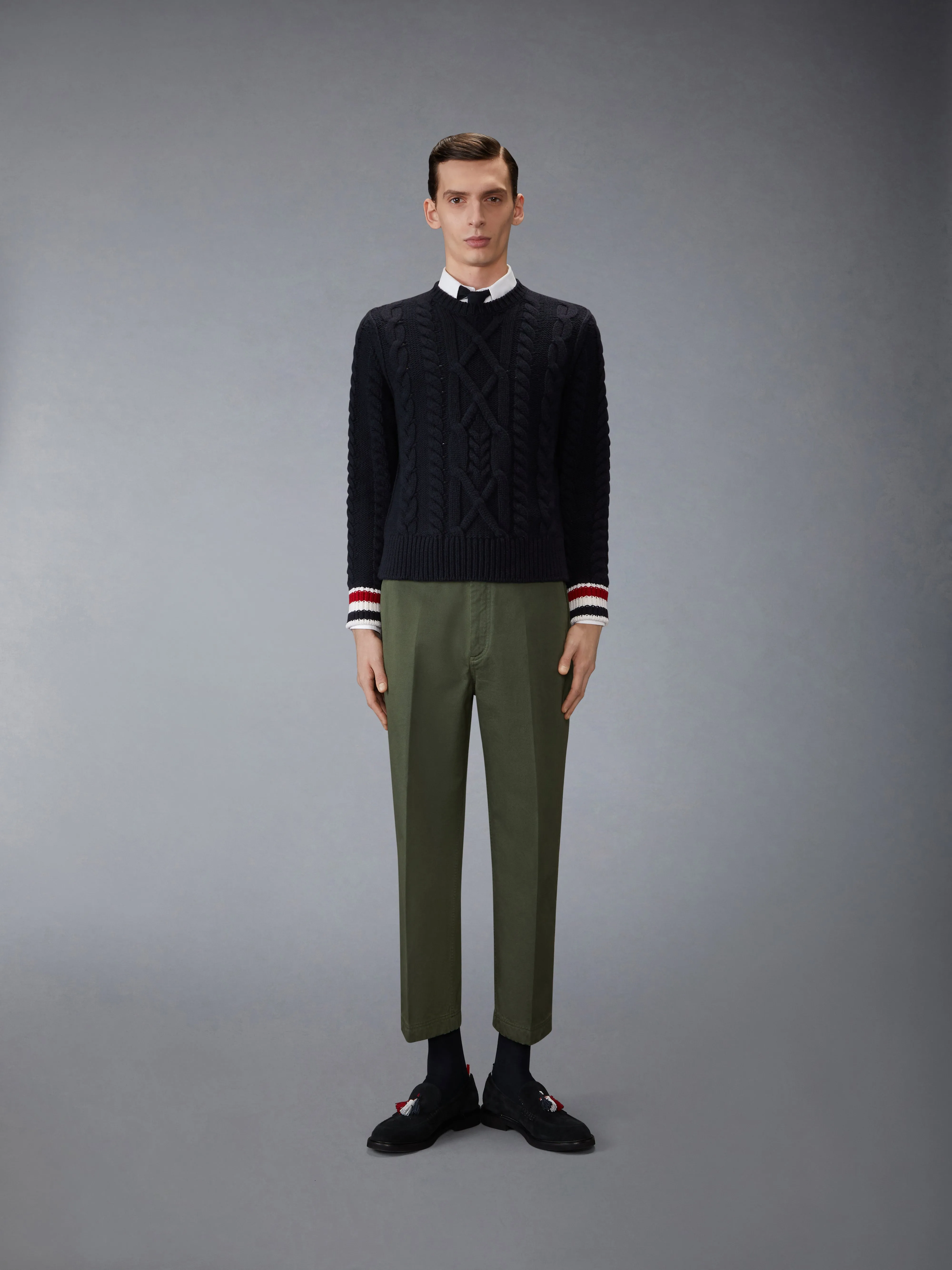 COTTON TWILL UTILITY TROUSER sold by Thom Browne product image thumbnail 3