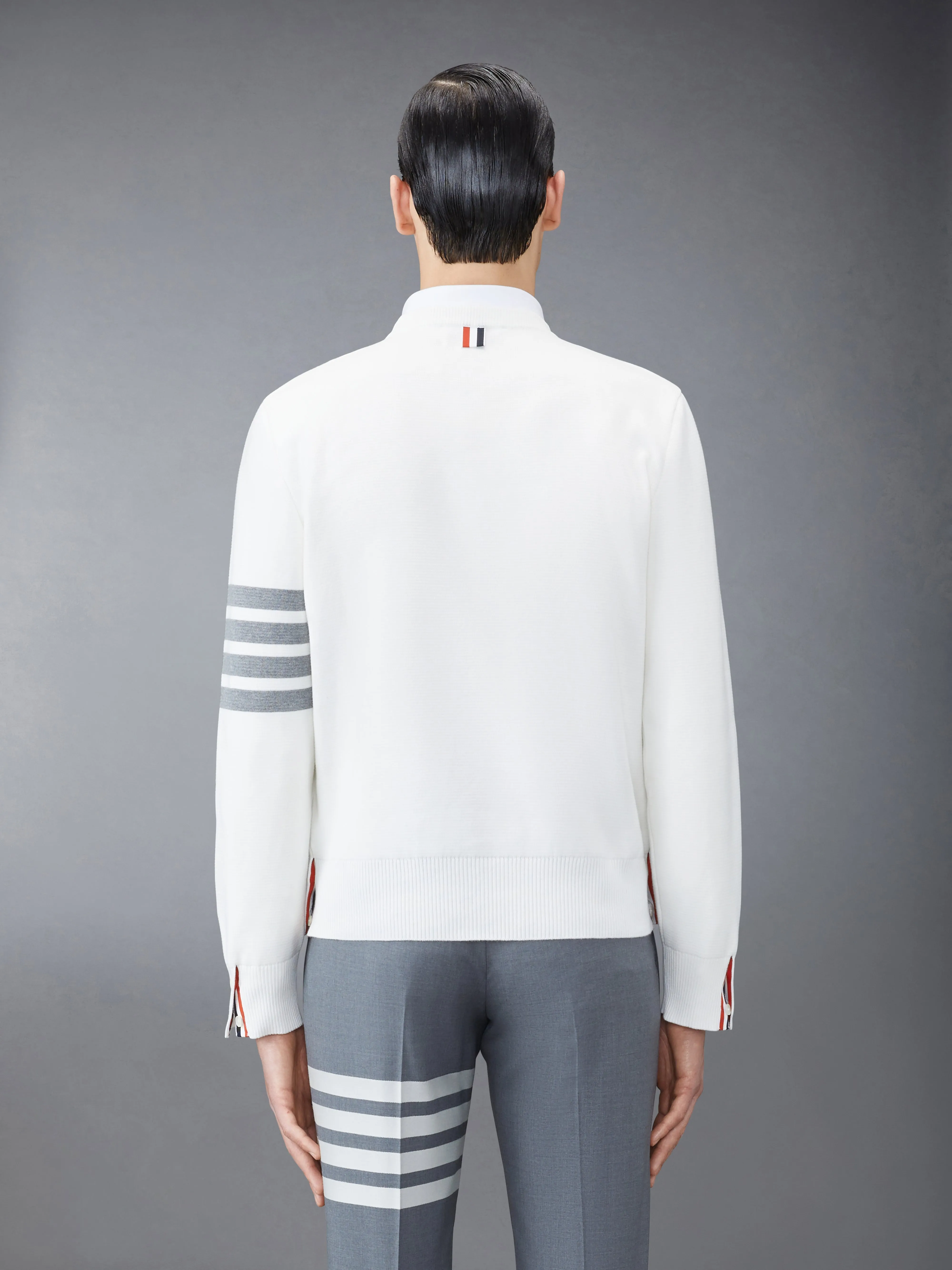COTTON CREPE 4-BAR MILANO STITCH PULLOVER sold by Thom Browne product image thumbnail 2